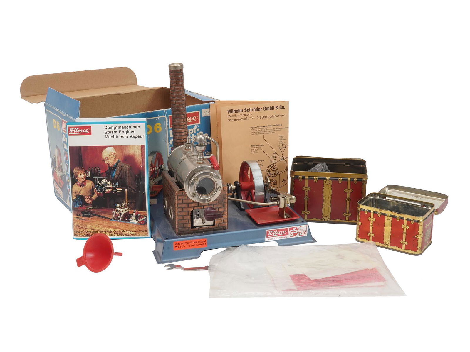 VINTAGE WILESCO D6 STEAM ENGINE MACHINE MINIATURE (1 of 12)