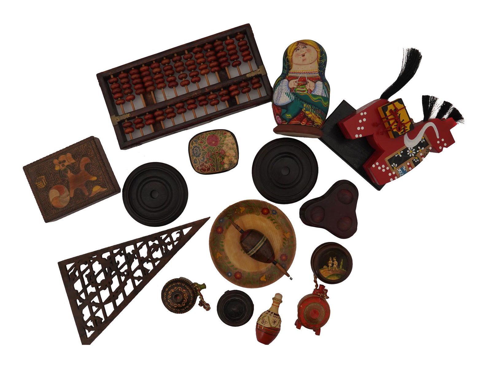 WOODEN BOXES, MATRYOSHKA DOLL AND DECOR, 17 PCS (1 of 11)