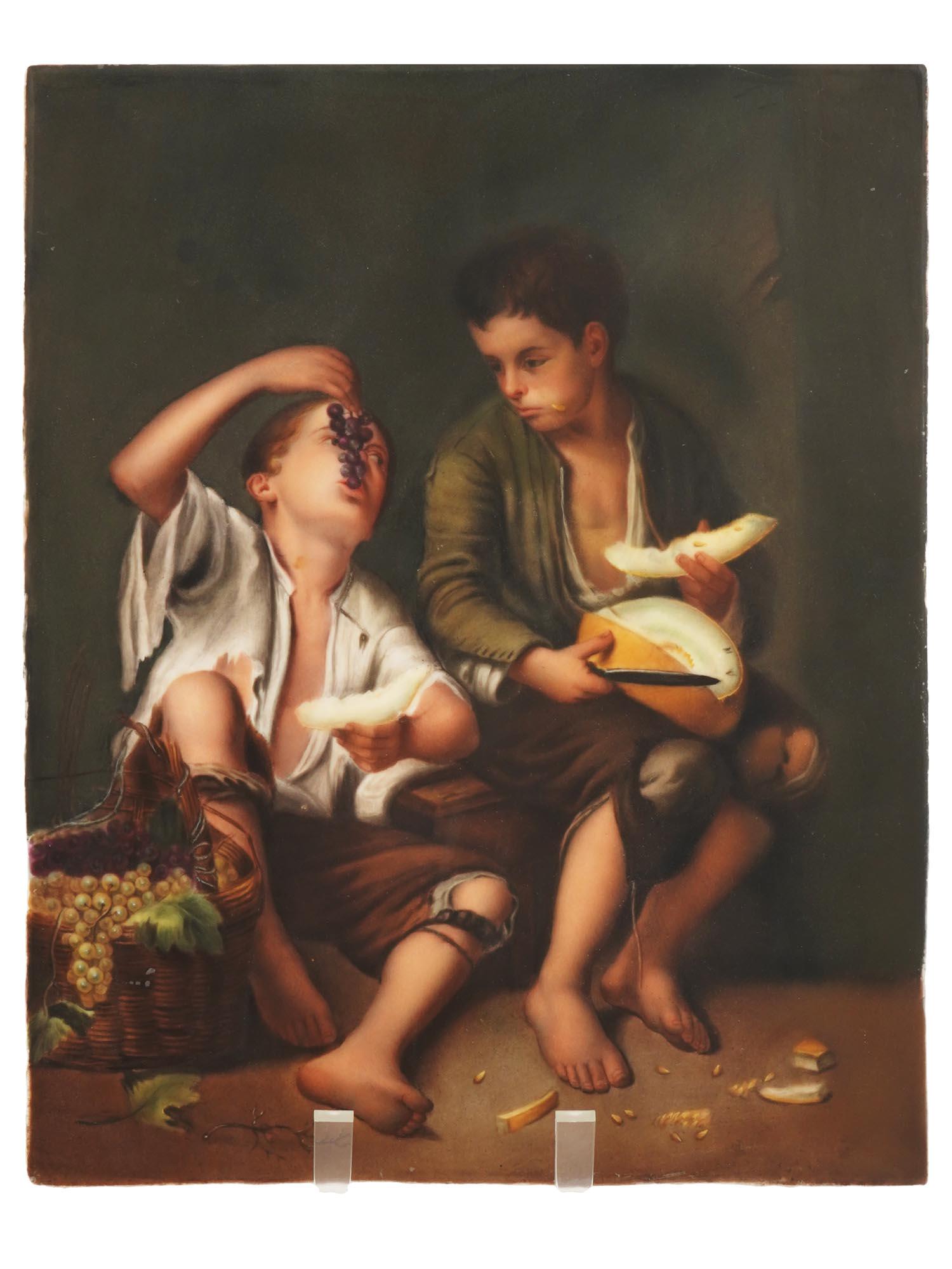 ANTIQUE KPM PAINTING ON PORCELAIN AFTER MURILLO (1 of 4)