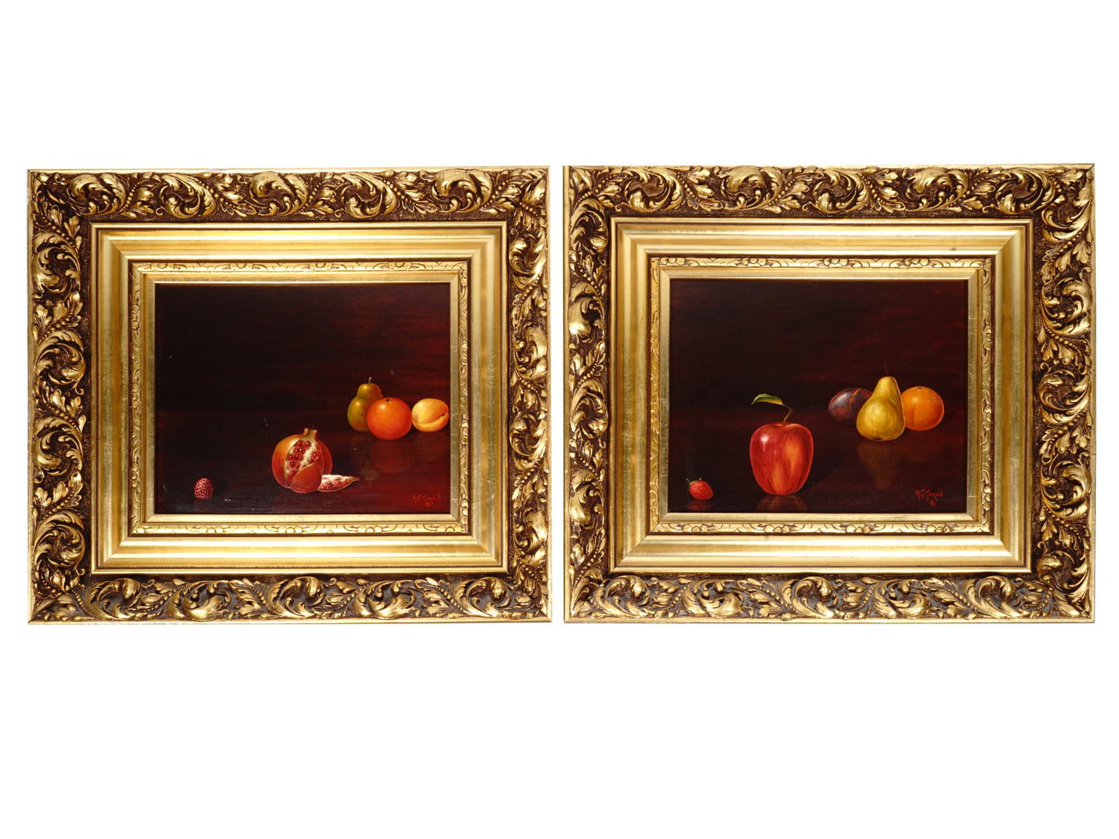 STILL LIFE OIL PAINTINGS SIGNED ALFONSO T TORAN (1 of 8)