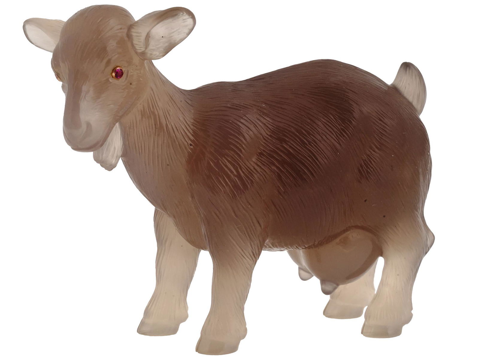 IMPERIAL RUSSIAN CARVED AGATE FIGURINE OF A GOAT (1 of 5)