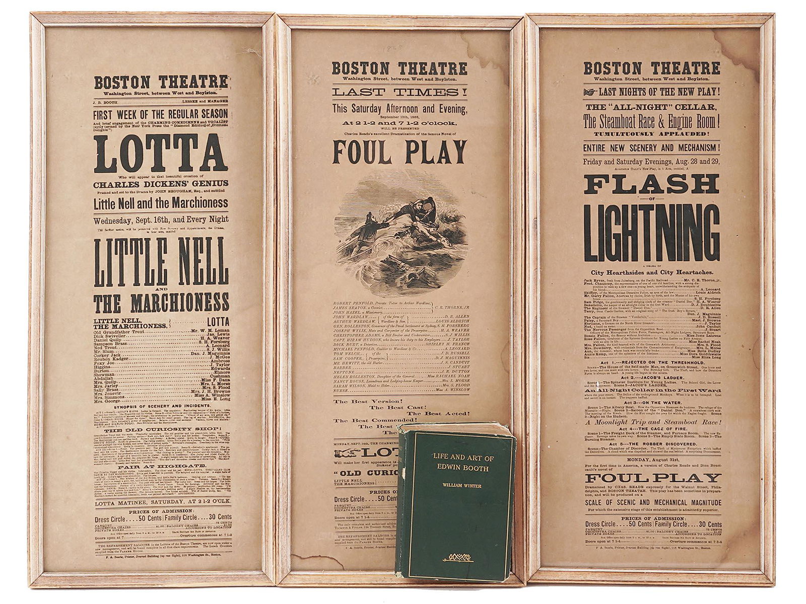 ANTIQUE BOSTON THEATRE POSTERS AND BOOTH EPHEMERA (1 of 9)