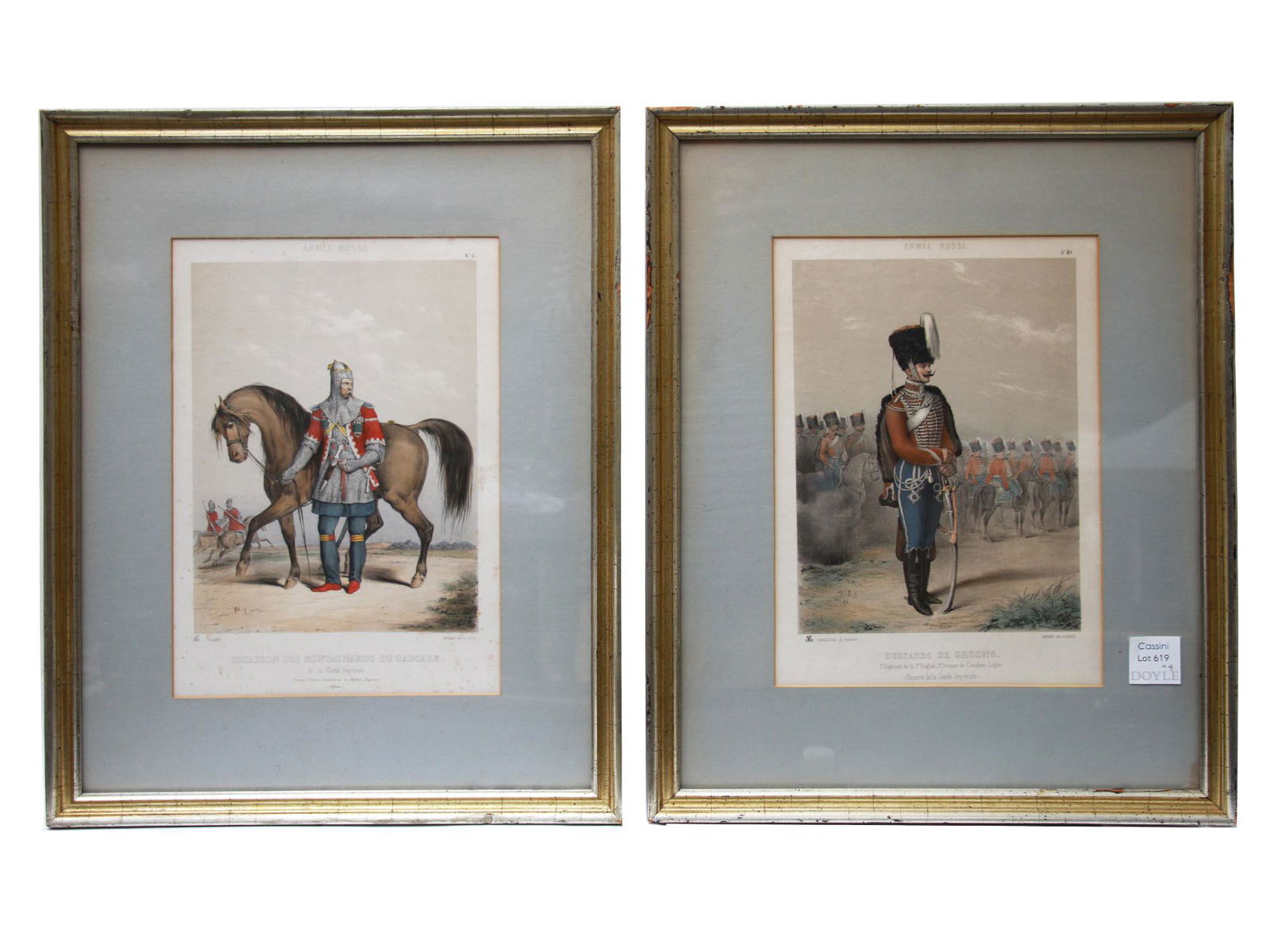 AFTER CHARLES PAJOL PAIR LITHOGRAPHS RUSSIAN ARMY (1 of 8)
