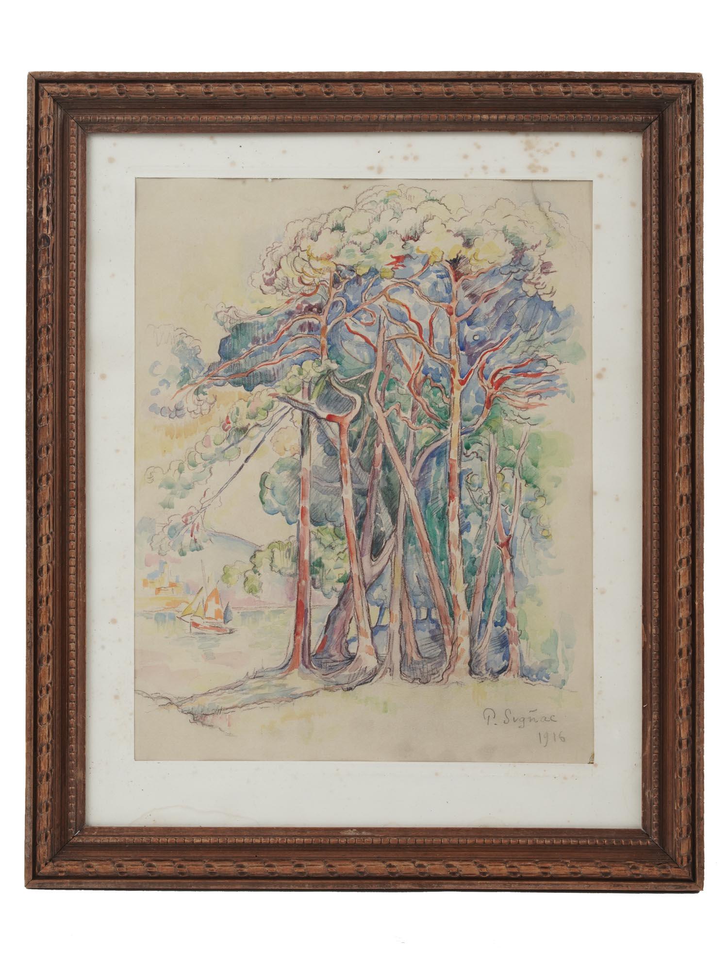 PAUL SIGNAC FRENCH WATERCOLOR PAINTING 1916 (1 of 7)