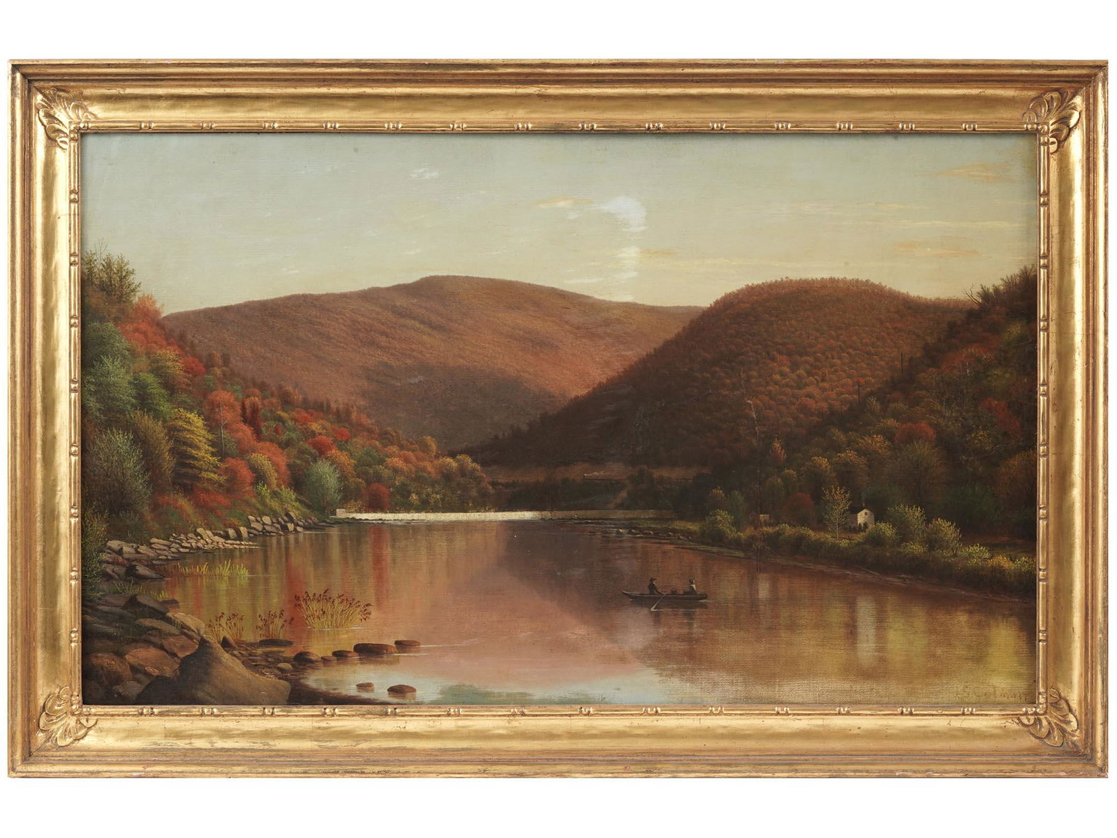 ATTRIBUTED TO SAMUEL COLMAN MOUNTAIN OIL PAINTING (1 of 7)