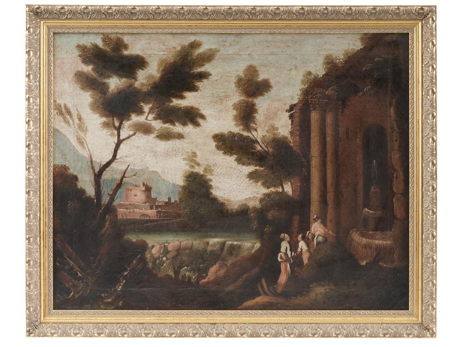 RUIN LANDSCAPE PAINTING SCHOOL OF CLAUDE LORRAIN (1 of 8)