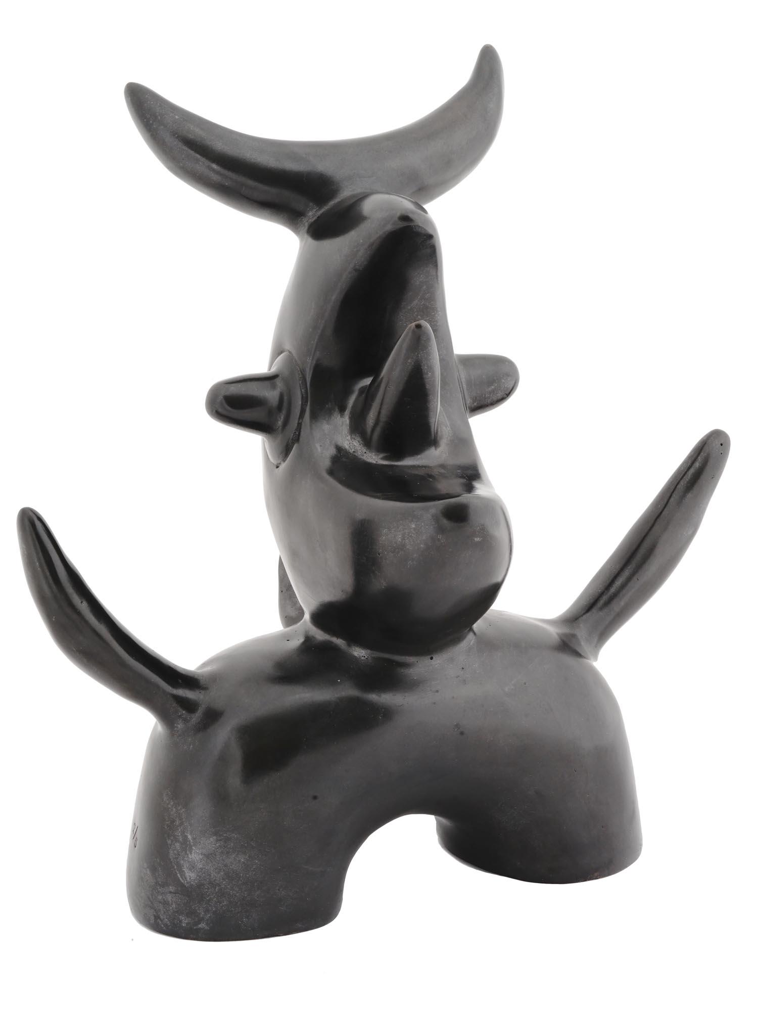 PATINATED BRONZE SCULPTURE MOON BIRD BY JOAN MIRO (1 of 6)