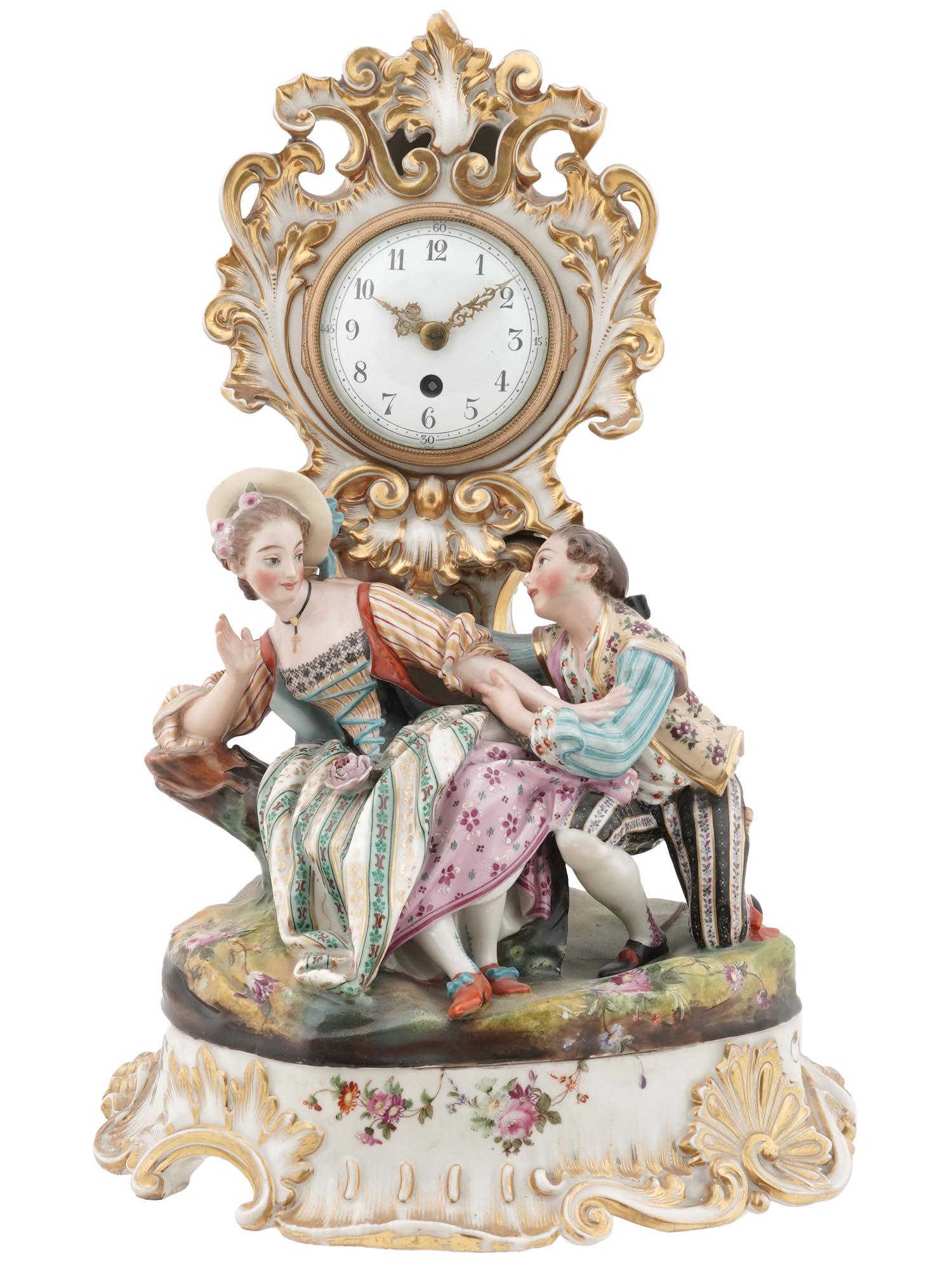 JACOB PETIT ROCOCO FRENCH PORCELAIN MANTEL CLOCK (1 of 10)