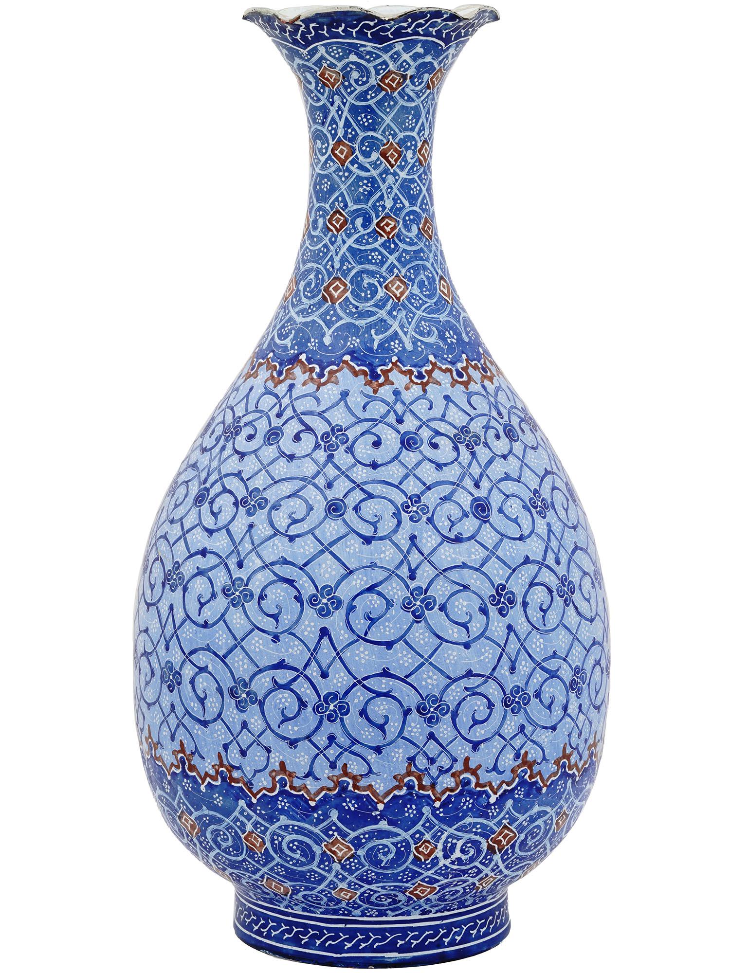 ANTIQUE QAJAR PERSIAN MINAKARI COPPER ENAMEL VASE (1 of 5)