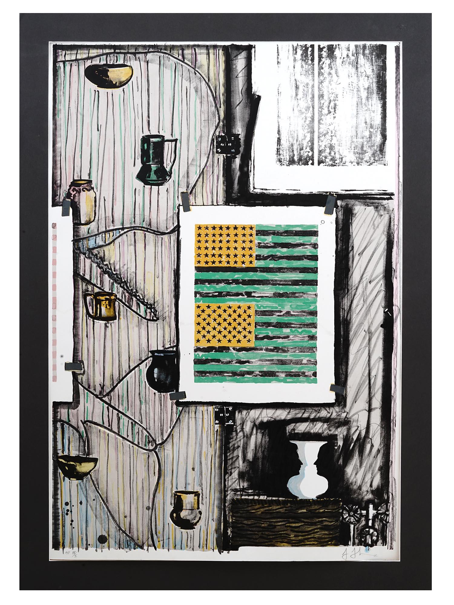 AMERICAN ARTISTS PROOF LITHOGRAPH BY JASPER JOHNS (1 of 7)