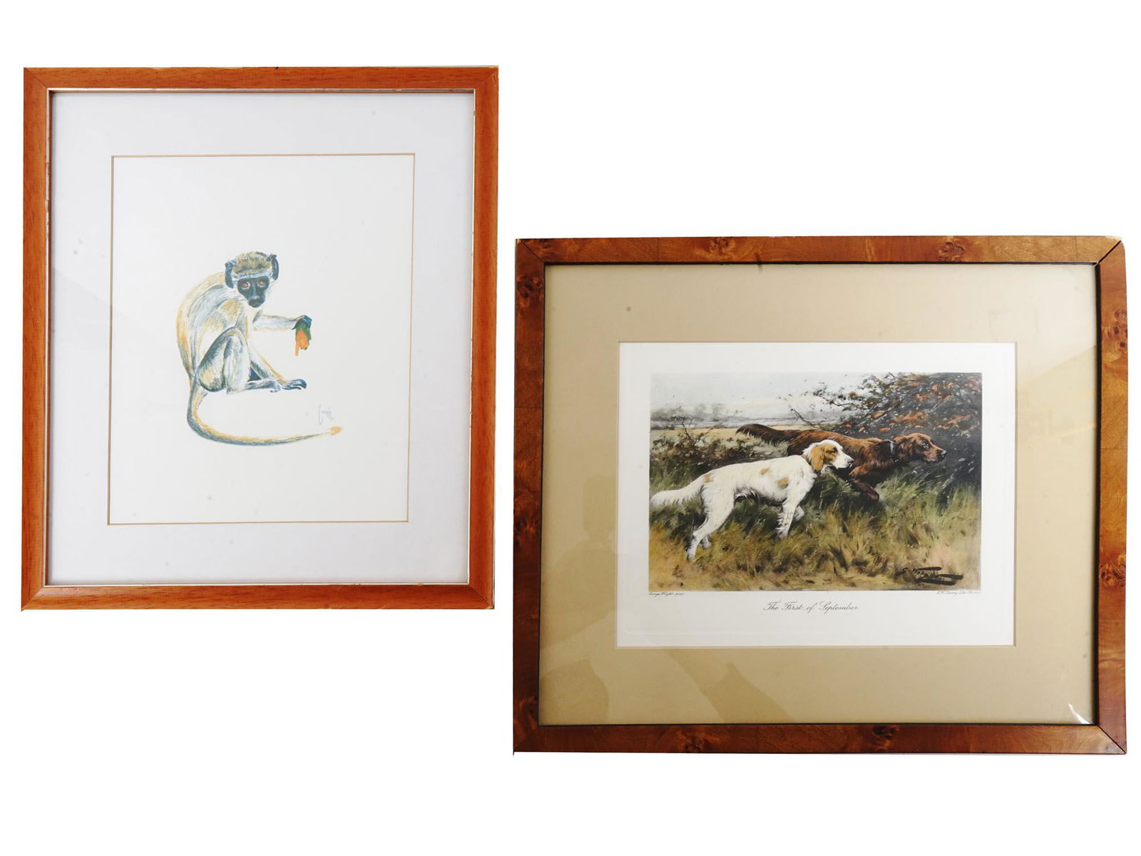 MID CENTURY AMERICAN DOGS AND MONKEY PRINTS (1 of 7)