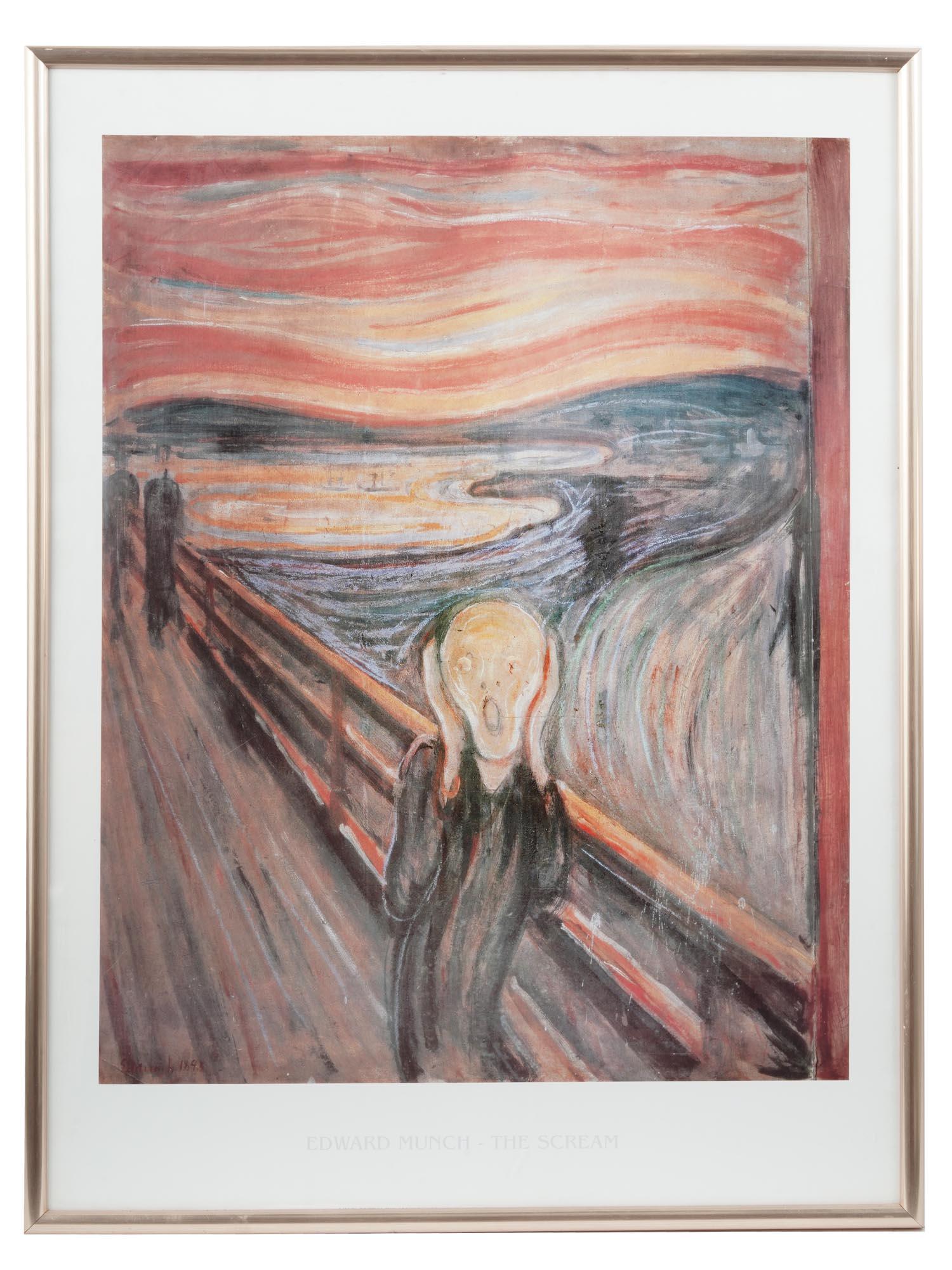 FRAMED COLOR POSTER THE SCREAM BY EDVARD MUNCH (1 of 5)