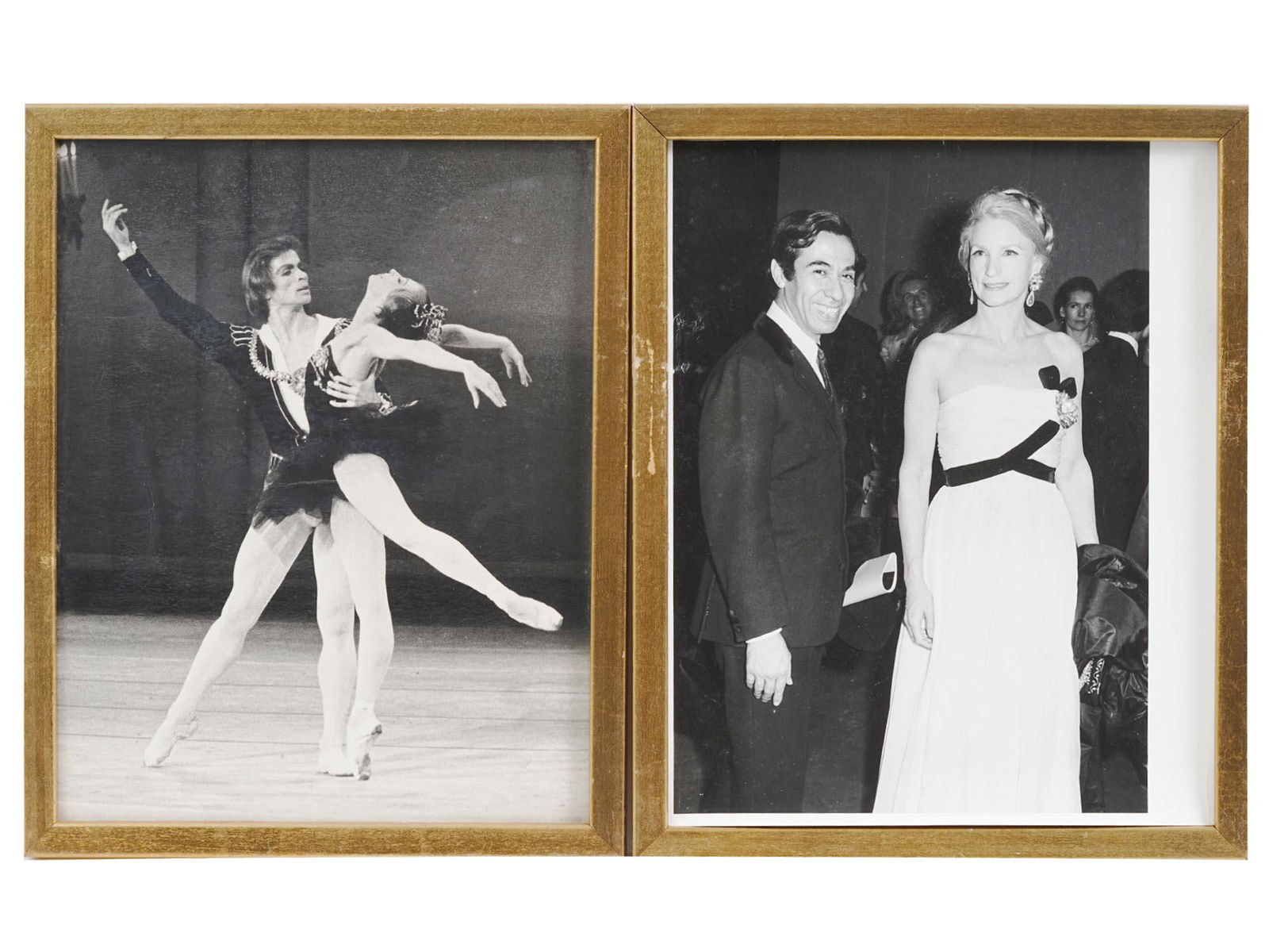 VINTAGE BLACK AND WHITE PHOTOS NUREYEV AND MORE: A lot of two vintage black and white photographs from the 1960s. The first photo depicts Natalia Makarova and Rudolf Nureyew in Swan lake ballet. Note: Rudolf Khametovich Nureyev was a Soviet-born bal