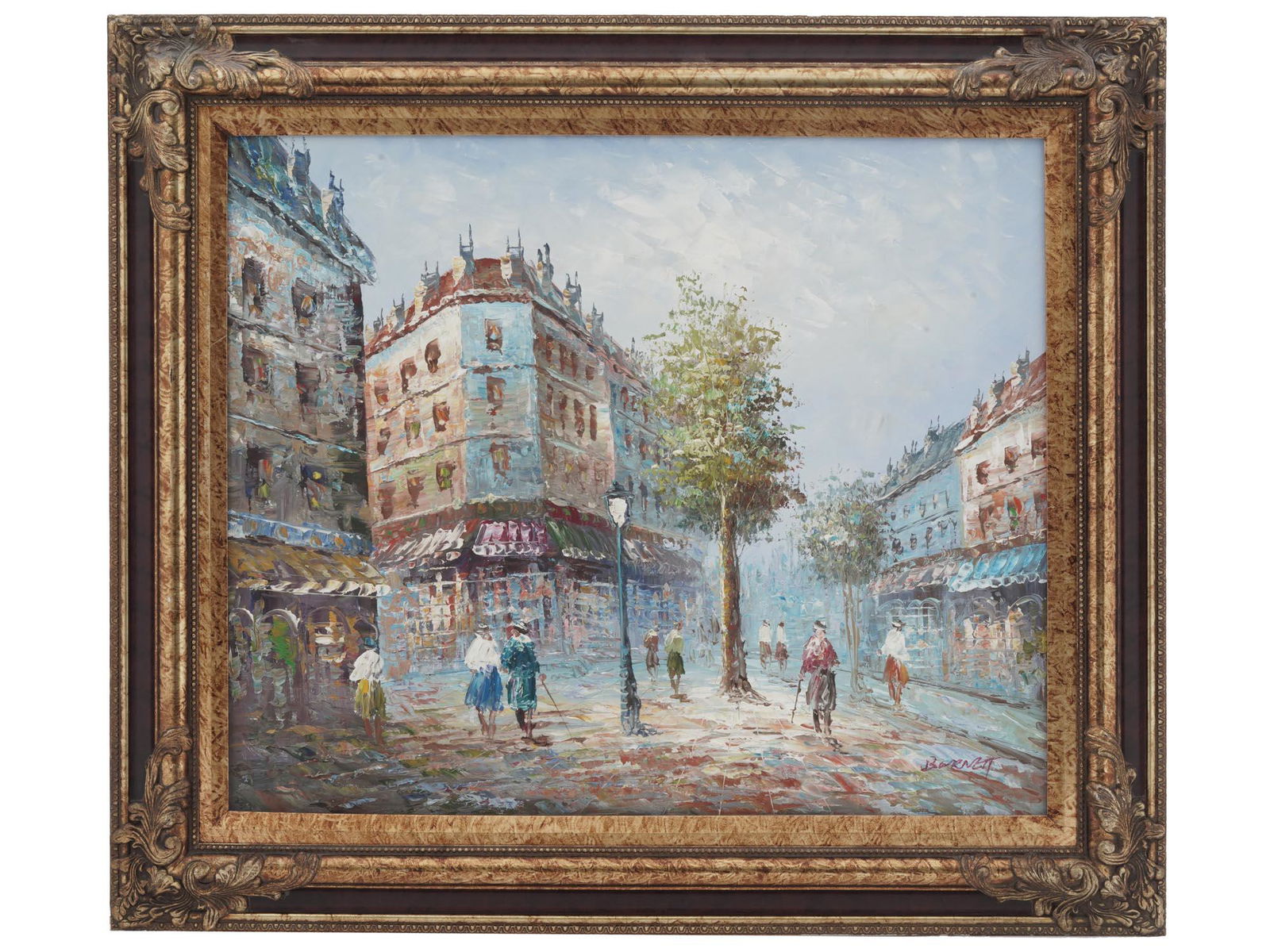 FRENCH CITYSCAPE OIL PAINTING BY CAROLINE BURNETT (1 of 5)
