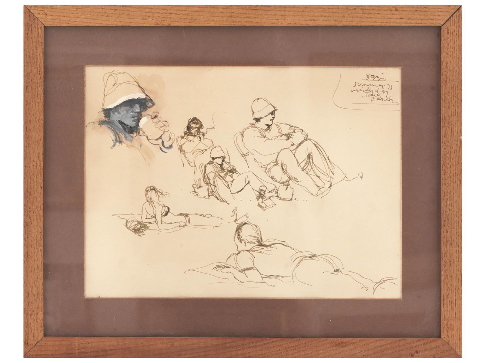 AMERICAN SKETCHES GOUACHE AND INK PAINTING SIGNED (1 of 4)