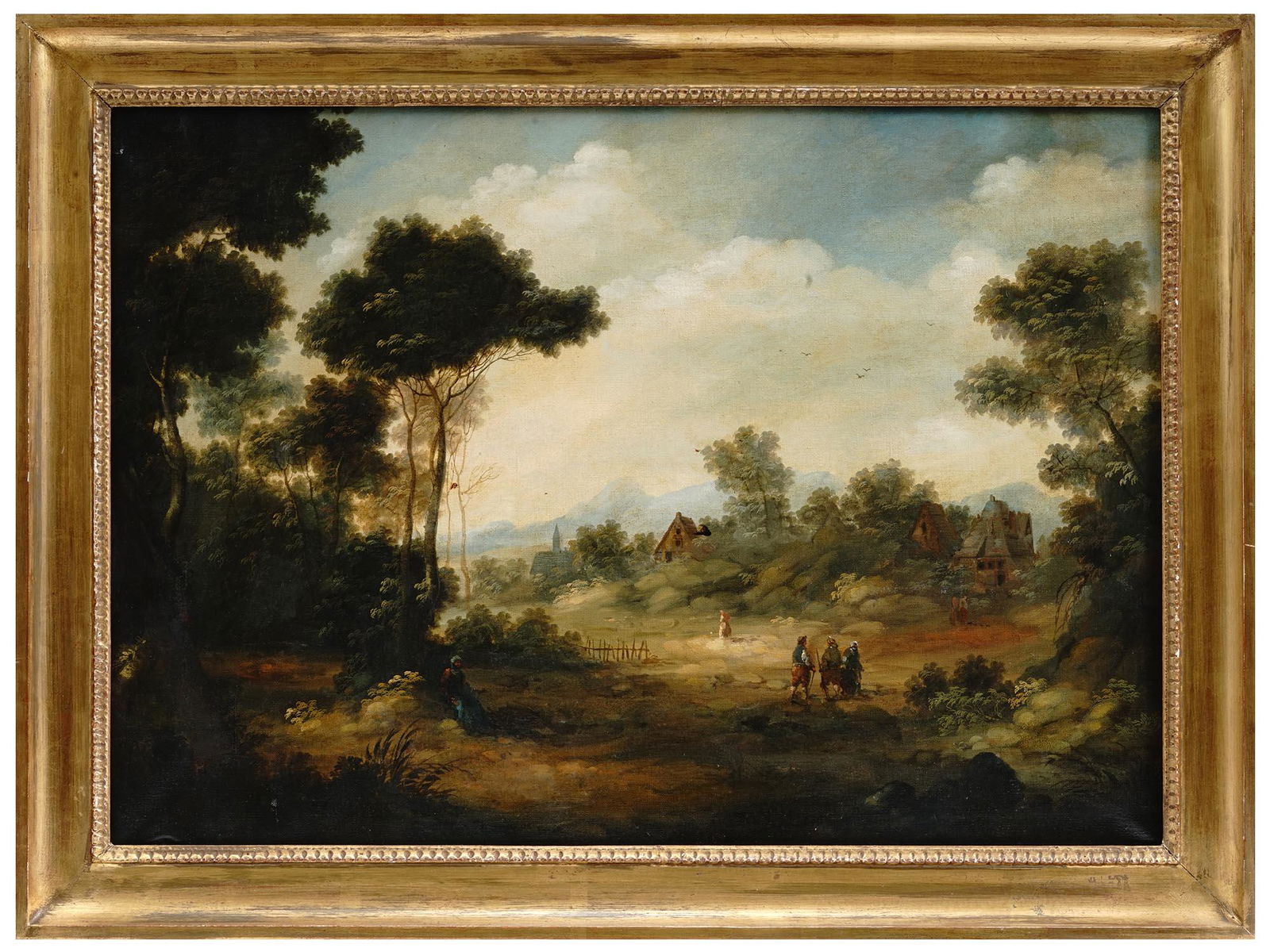 EUROPEAN SCHOOL PASTORAL LANDSCAPE OIL PAINTING (1 of 5)