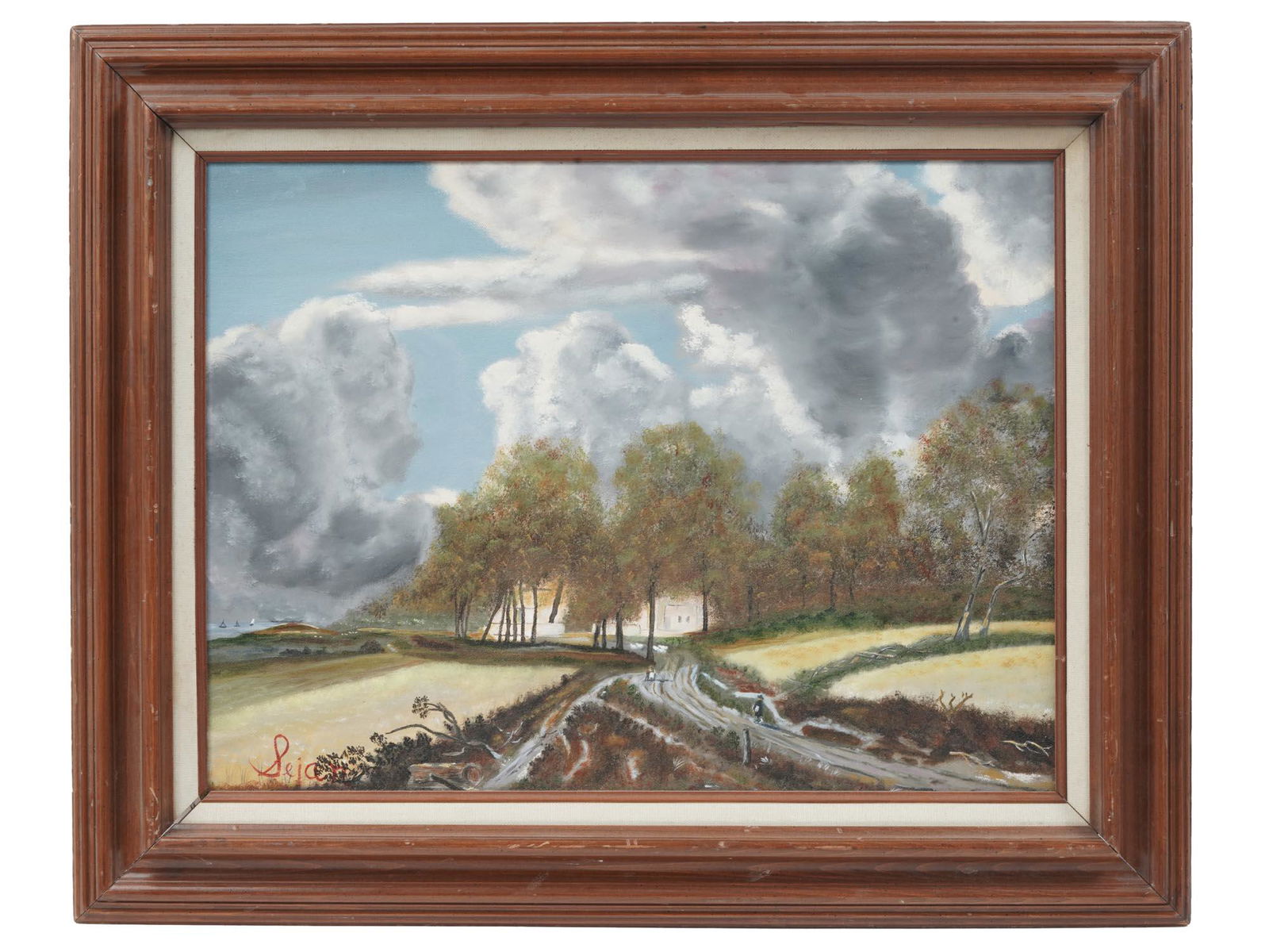 VINTAGE SIGNED OIL PAINTING AFTER J. VAN RUISDAEL (1 of 7)