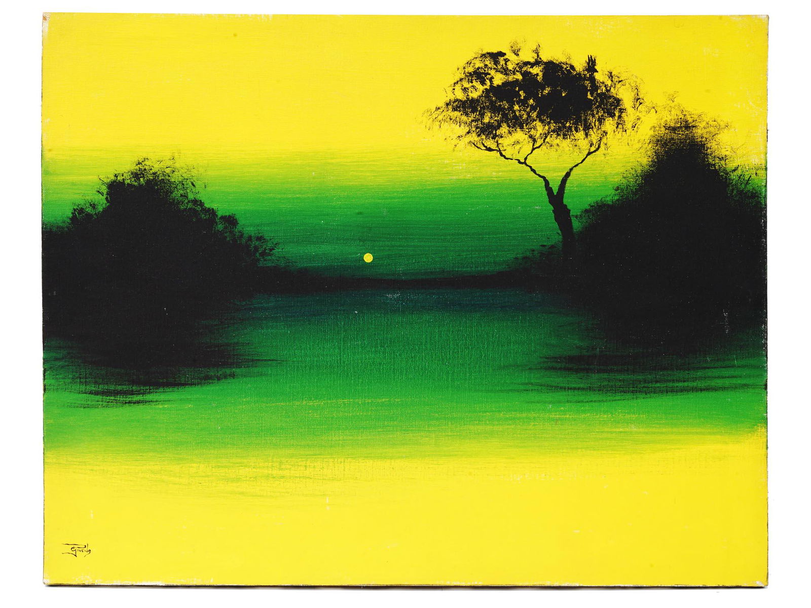 MID CENTURY AMERICAN LANDSCAPE PAINTING BY GIVENS (1 of 4)