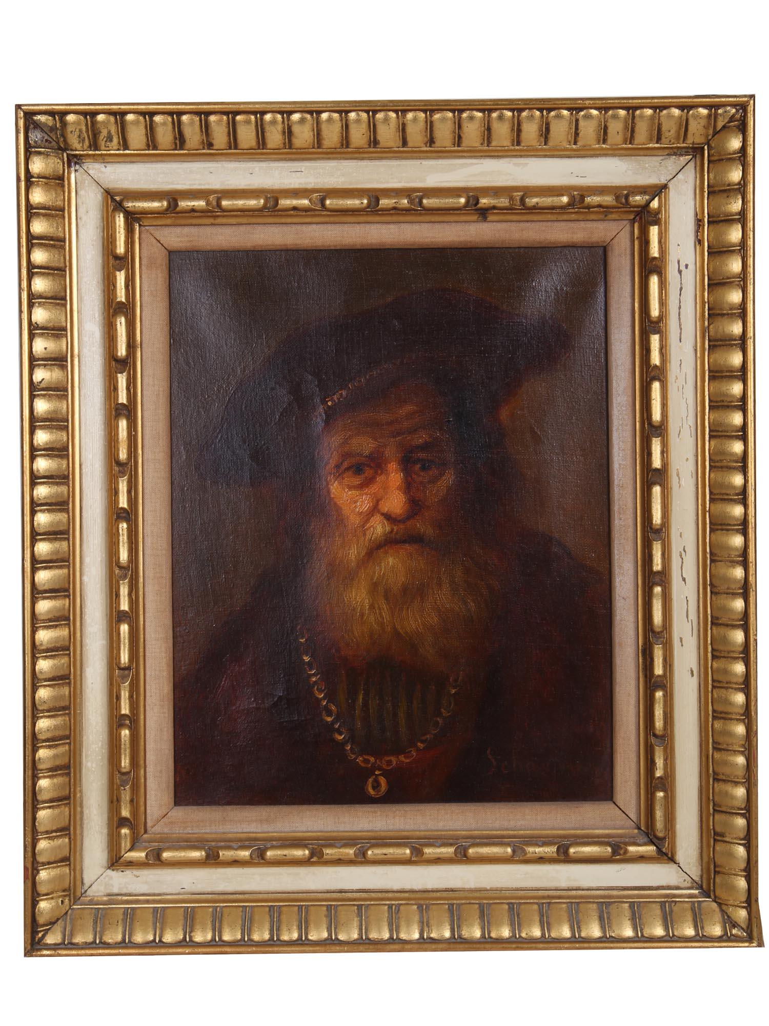 REMBRANDT PORTRAIT OIL PAINTING BY SCHAEPMAN (1 of 6)