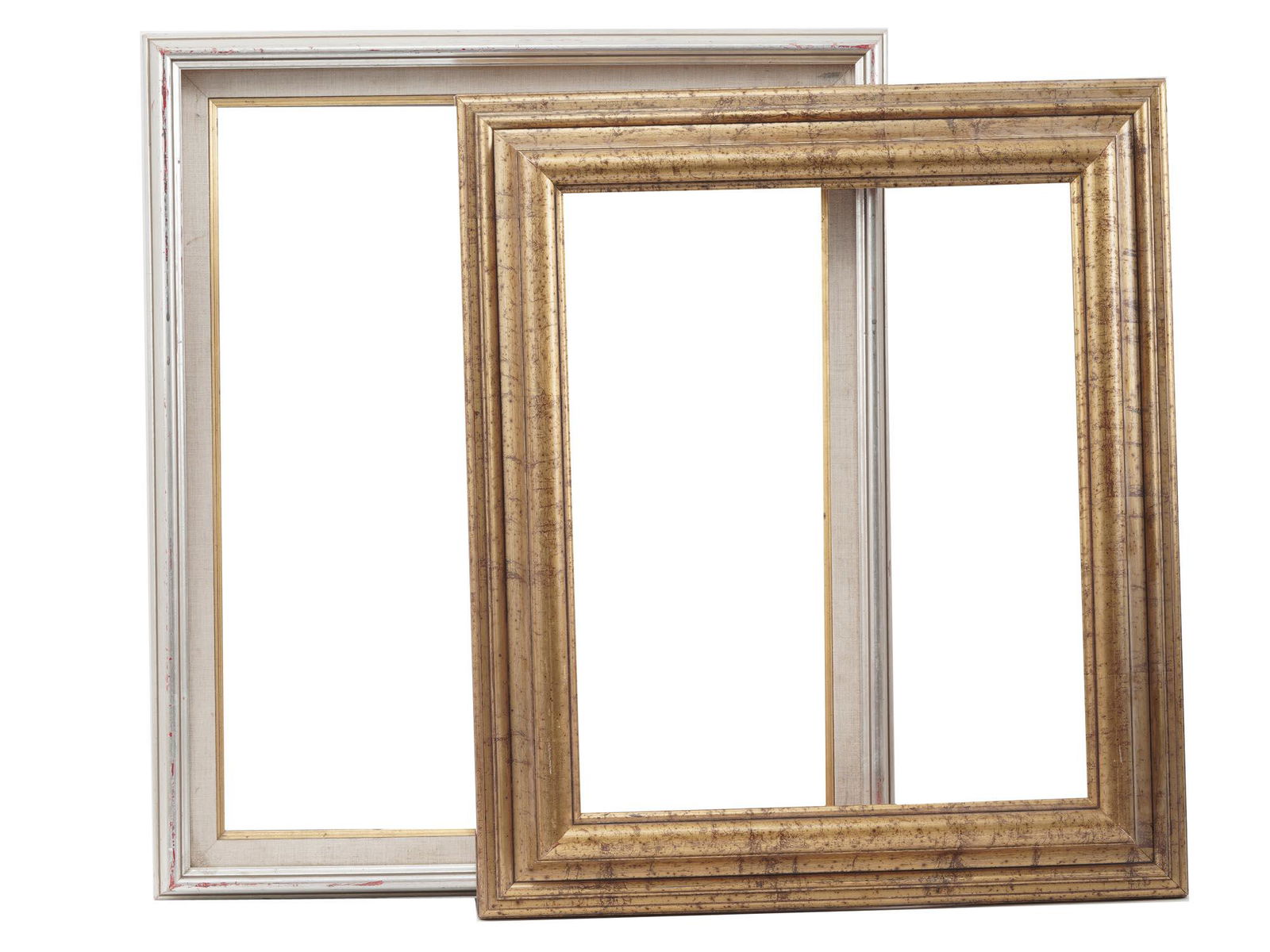 EUROPEAN SCHOOL CLASSIC GILT SILVER WOODEN FRAMES (1 of 8)