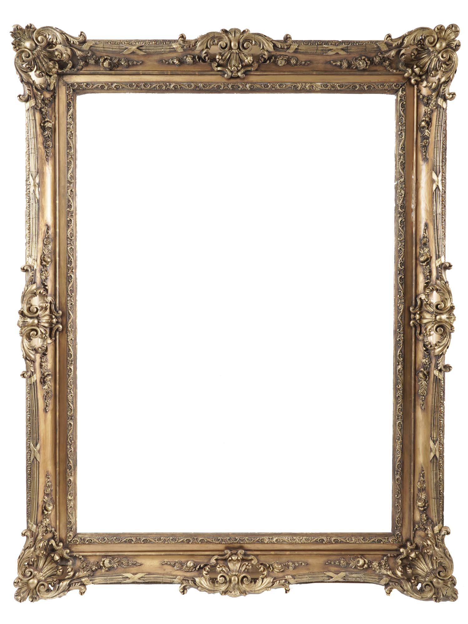 ANTIQUE FRENCH ORNATE GILT WOODEN PICTURE FRAME (1 of 6)