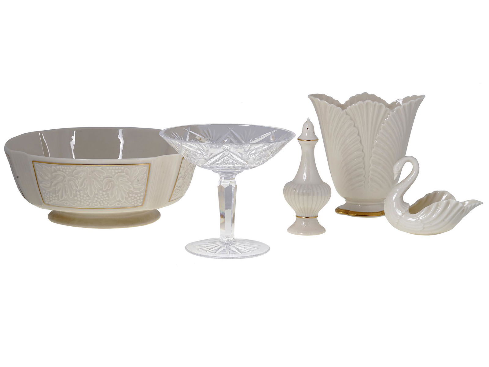 LENOX PORCELAIN TABLE SET, WATERFORD CANDY BOWL (1 of 5)