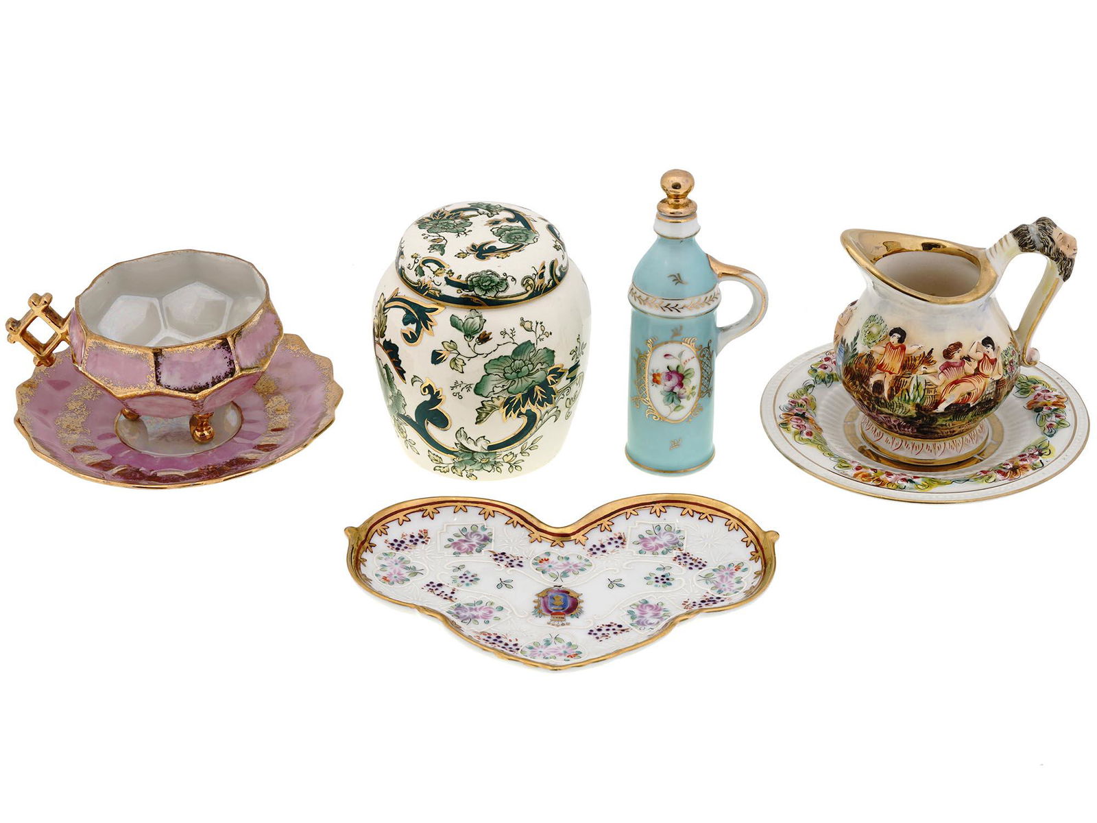 ANTIQUE AND VINTAGE HAND PAINTED PORCELAIN PIECES (1 of 7)