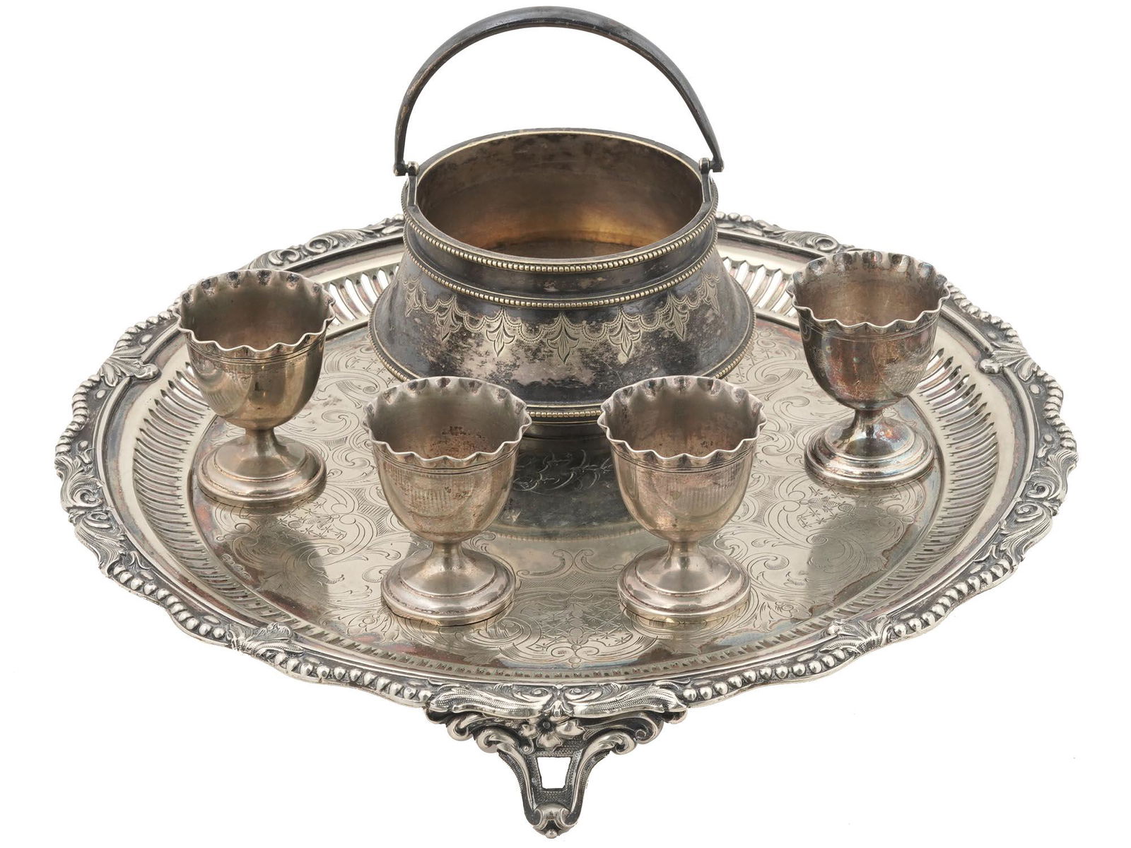 ANTIQUE EARLY 20TH C SILVER PLATED SERVING WARE (1 of 12)