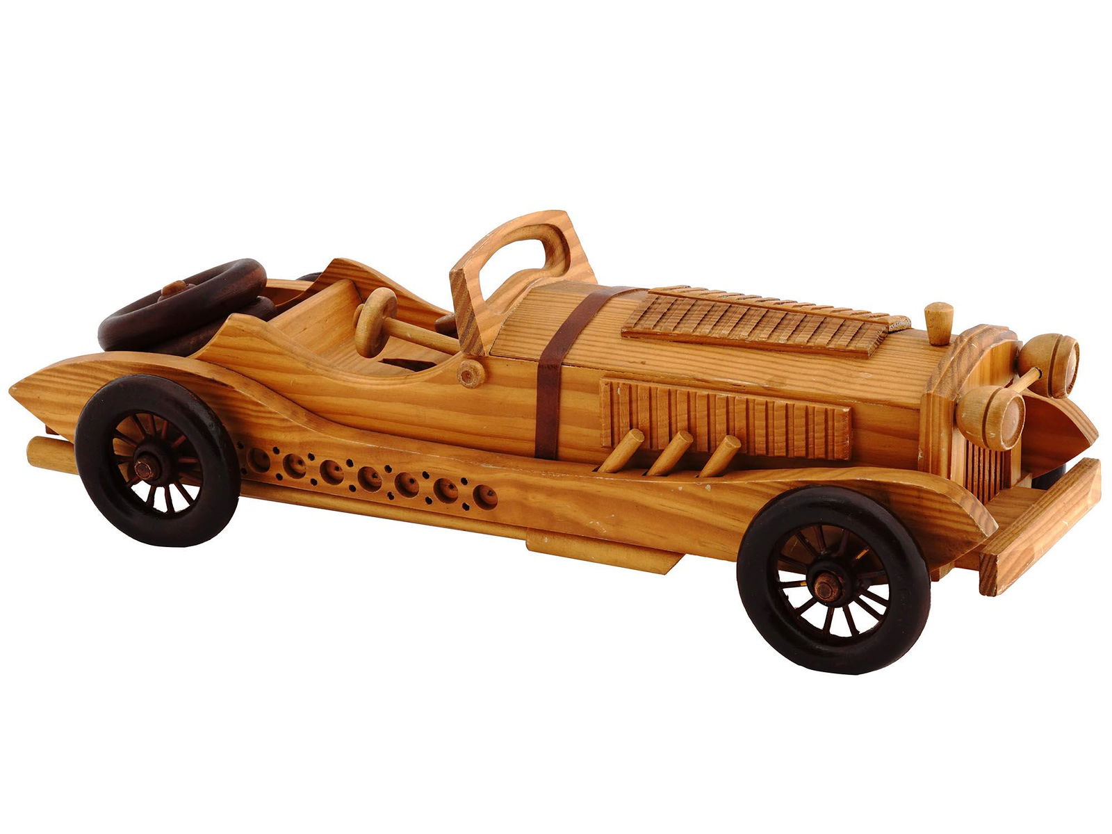 VINTAGE AMERICAN WOODEN MERCEDES SSKL MODEL CAR (1 of 7)