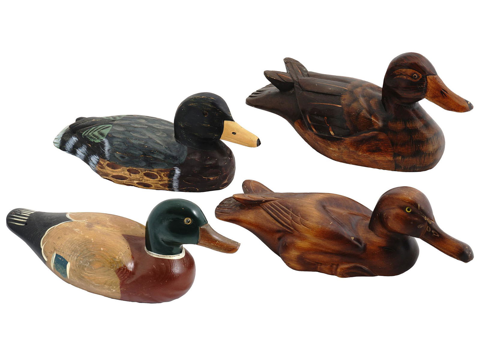 COLLECTION OF HAND CARVED WOOD DUCKS DECOYS Mar 18, 2023 Antique