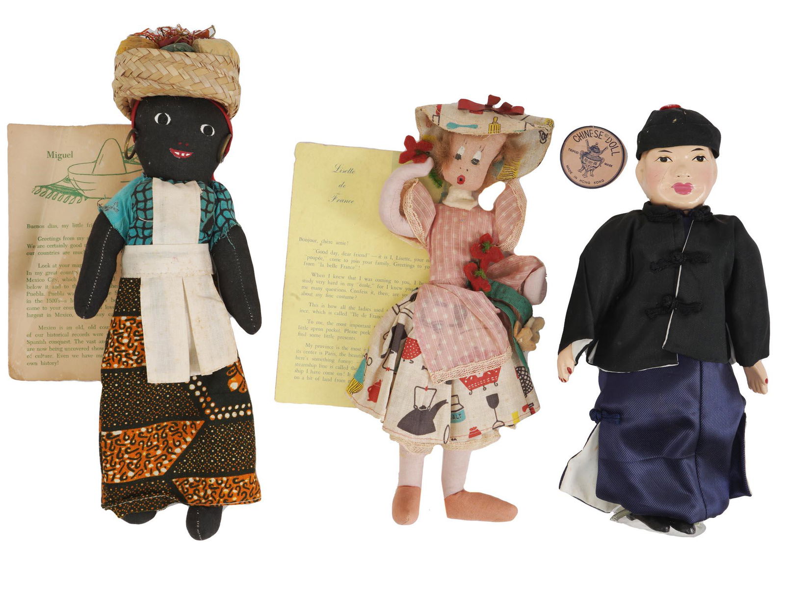 LOT OF MID CENTURY FOLK DOLLS IN NATIONAL COSTUME (1 of 4)