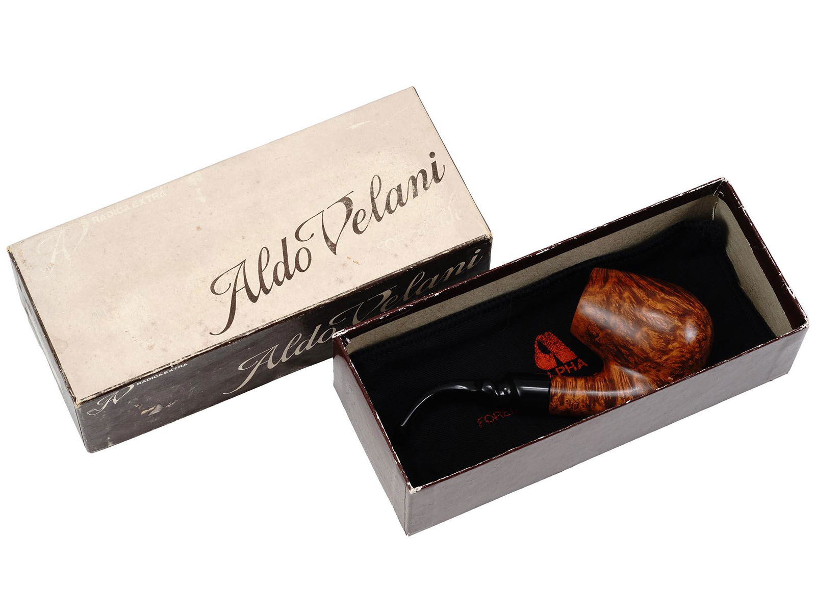 ITALIAN ALDO VELANI HAND CARVED WOOD SMOKING PIPE (1 of 4)