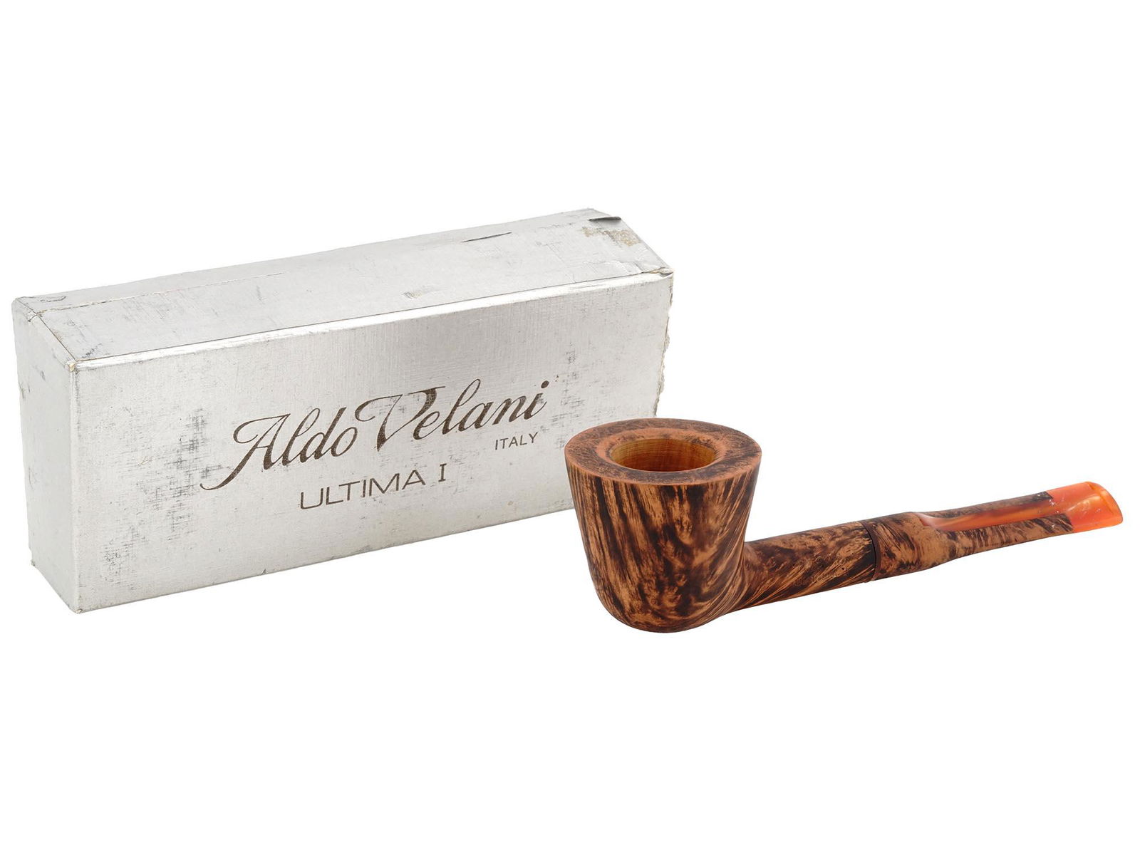 ITALIAN ALDO VELANI HAND CARVED WOOD SMOKING PIPE (1 of 5)