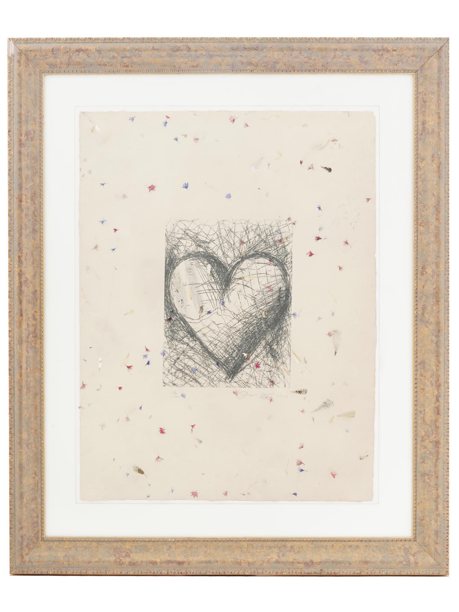 AMERICAN JEWISH HEART FLORAL ETCHING BY JIM DINE (1 of 6)