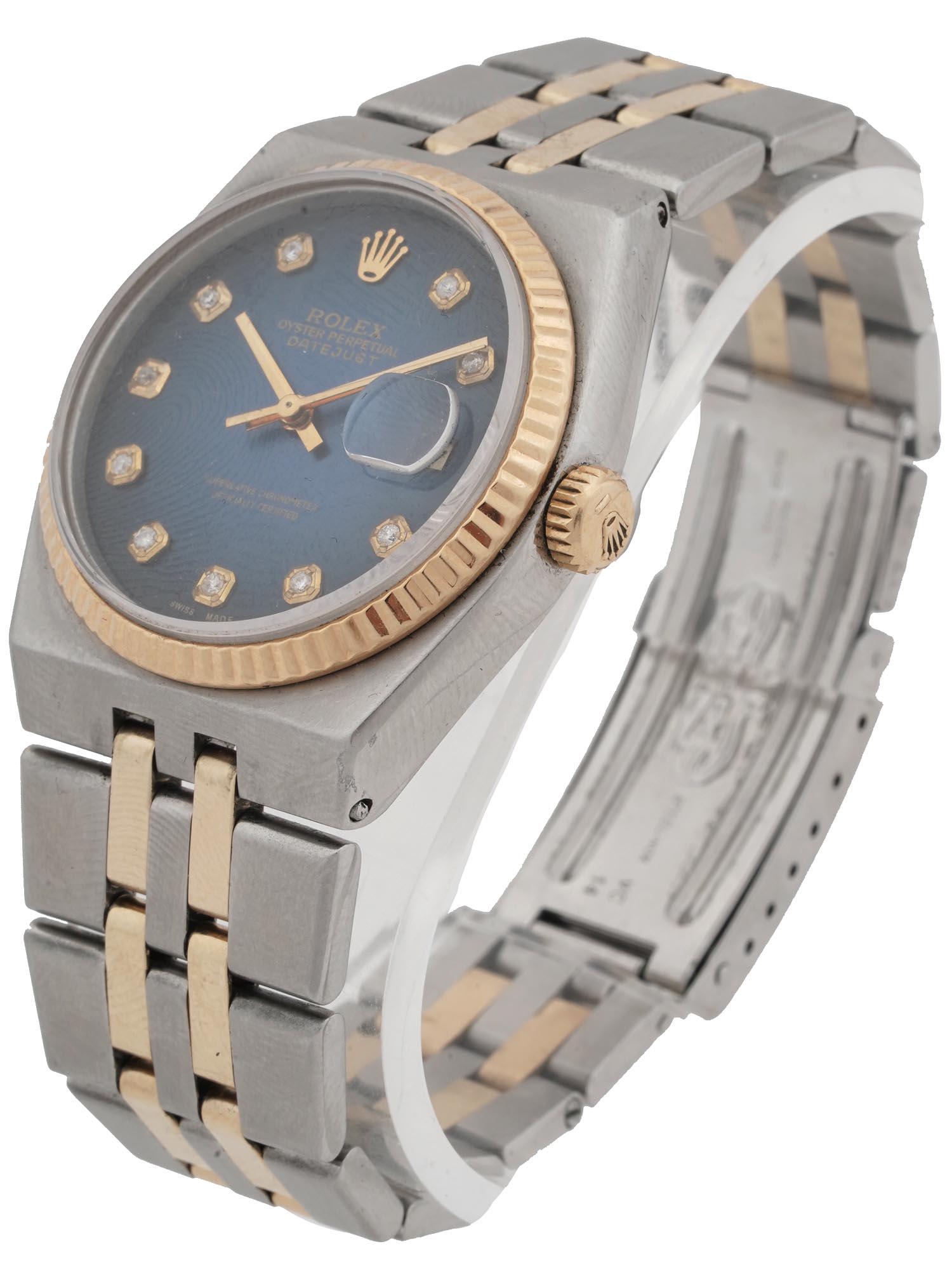 18K GOLD ROLEX OYSTER PERPETUM DATEJUST WATCH (1 of 10)