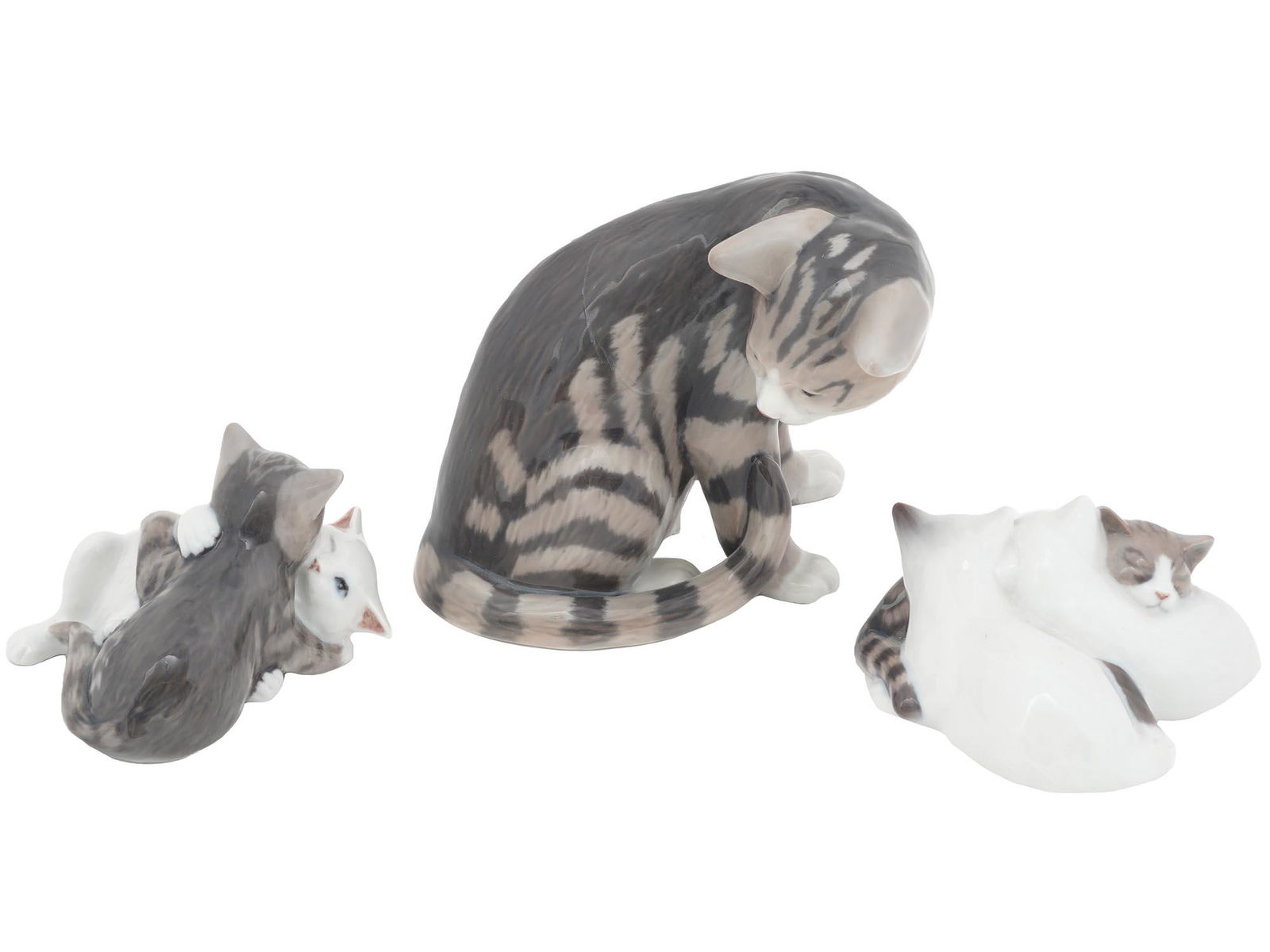 1990S ROYAL COPENHAGEN PORCELAIN CAT FIGURINES (1 of 10)
