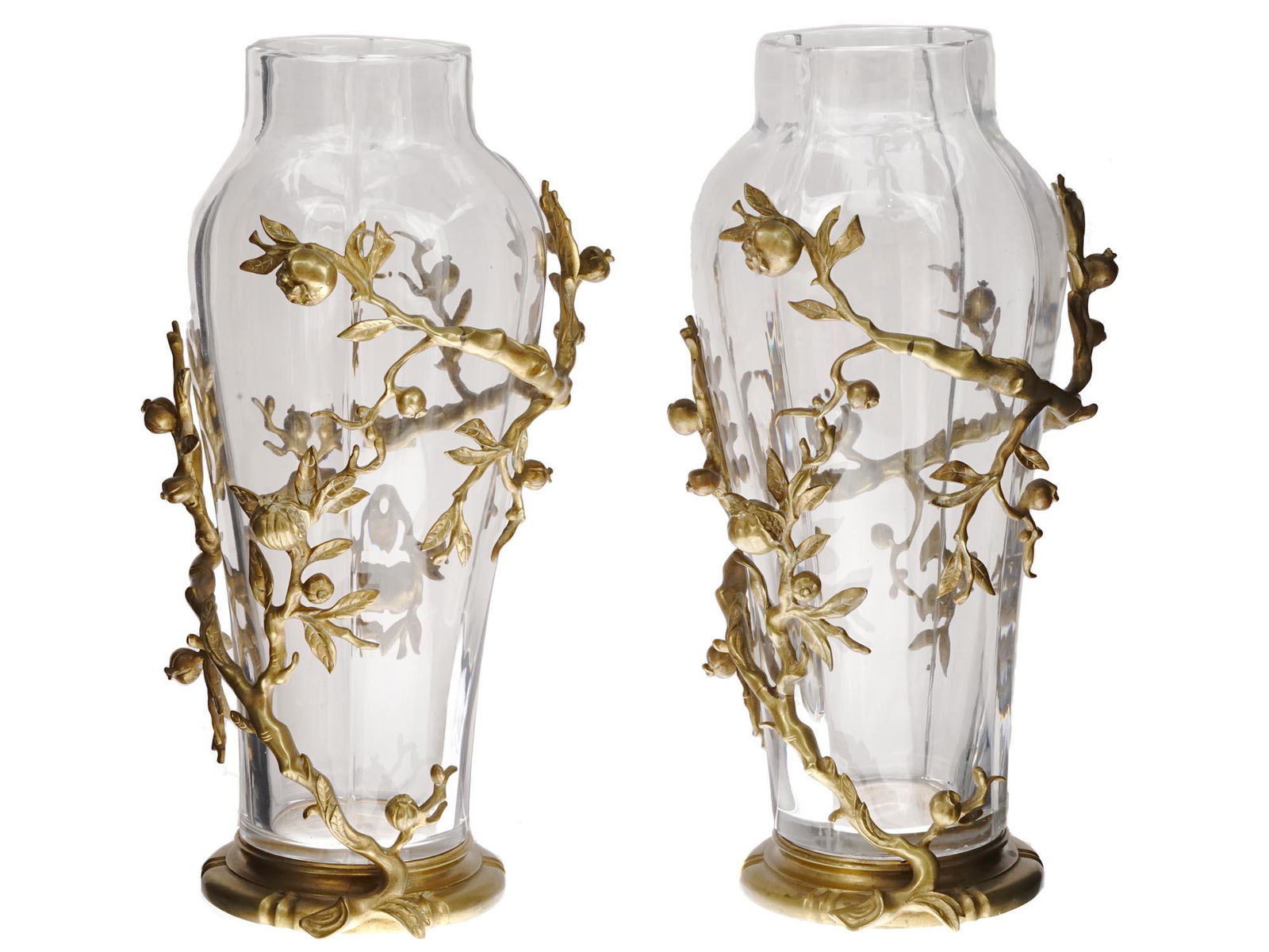 E. ENOT PARIS CRYSTAL VASES WITH BRONZE MOUNTING (1 of 9)
