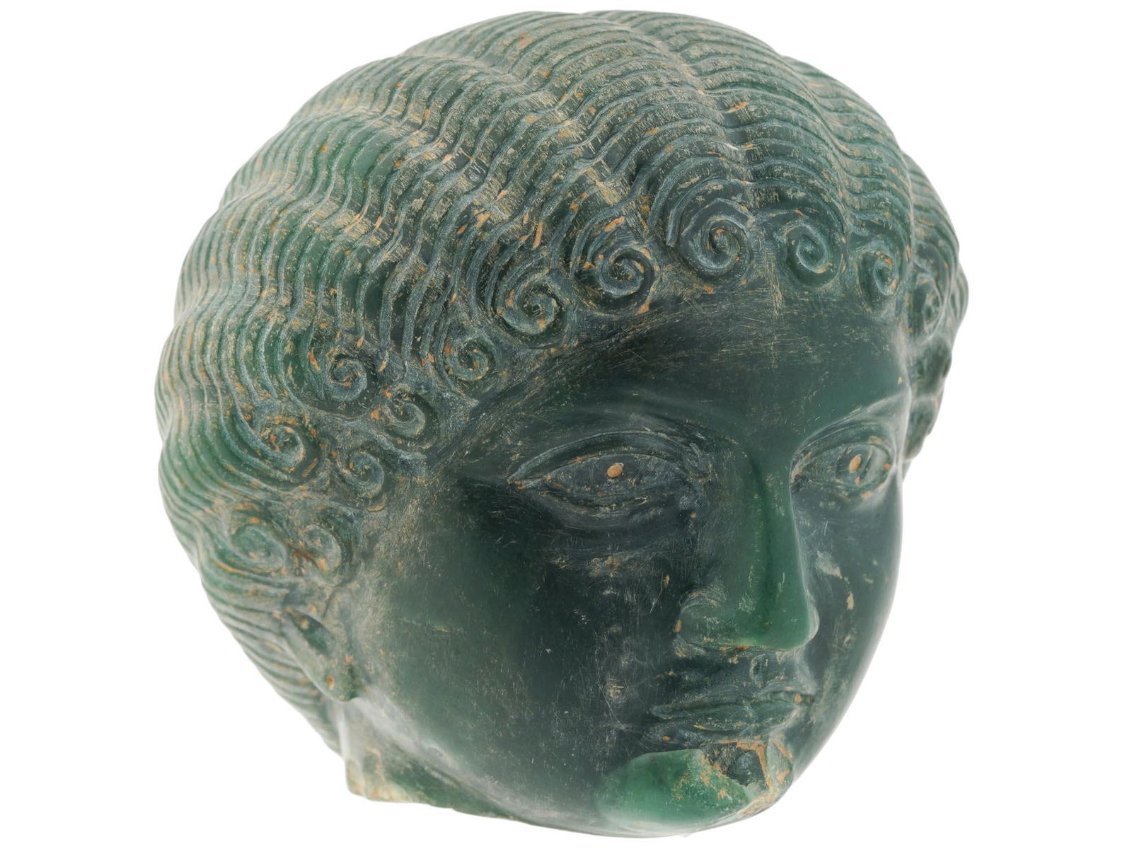 ANTIQUE CAPPADOCIAN GREEK HAND CARVED AGATE HEAD (1 of 5)