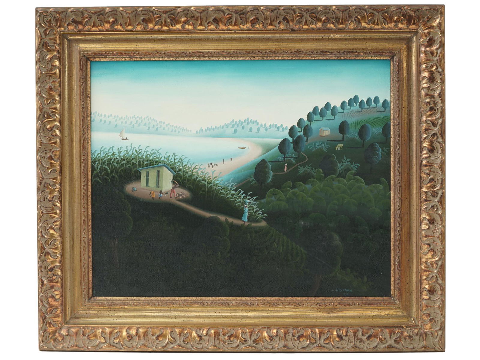 HAITIAN LANDSCAPE OIL PAINTING BY ROOSVELT SANON (1 of 8)