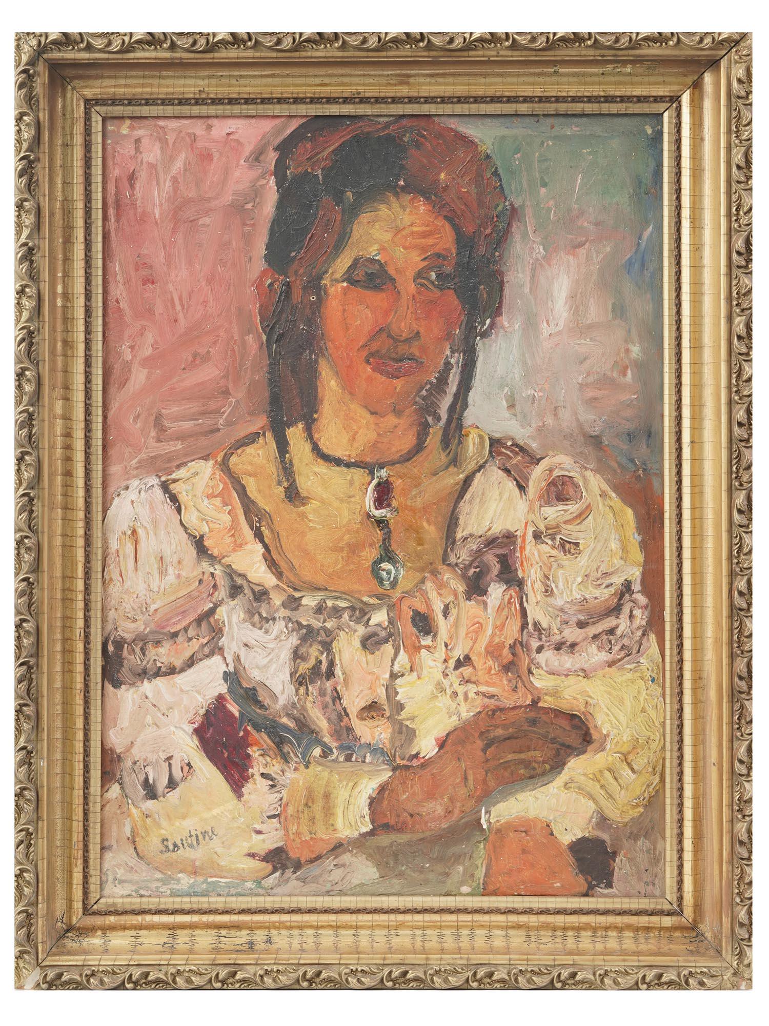 RUSSIAN PORTRAIT OIL PAINTING BY CHAIM SAUTINE (1 of 4)