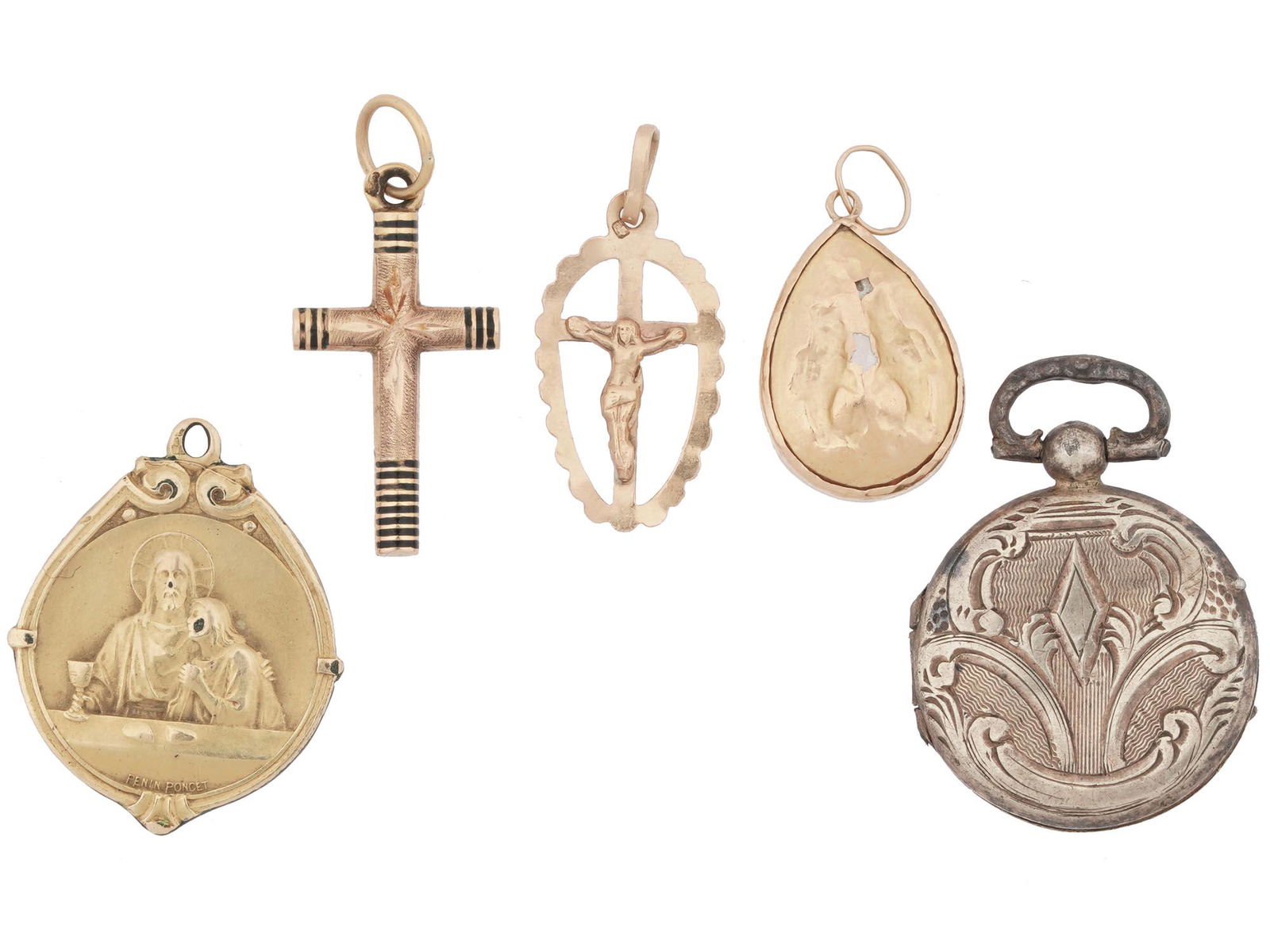 VINTAGE 14K GOLD RELIGIOUS PENDANTS AND MORE (1 of 10)