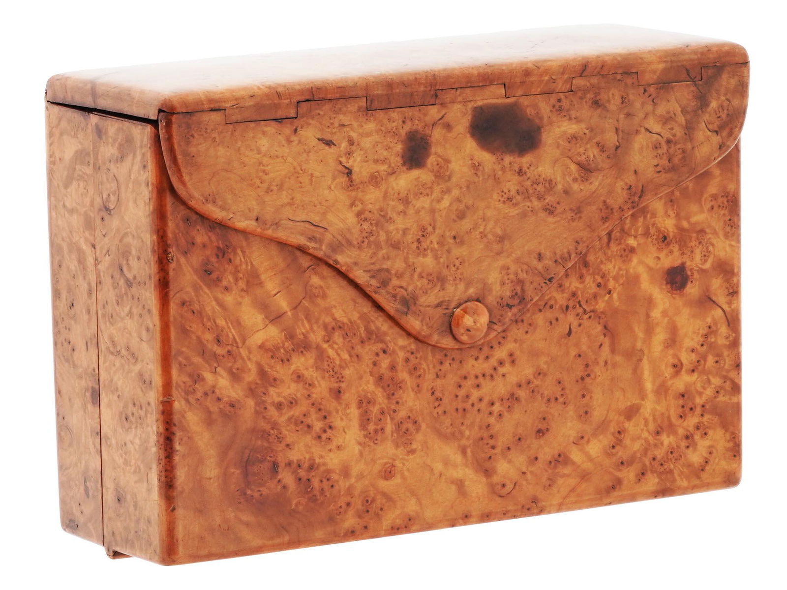 ANTIQUE RUSSIAN IMPERIAL BURL WOOD CIGARETTE CASE (1 of 6)