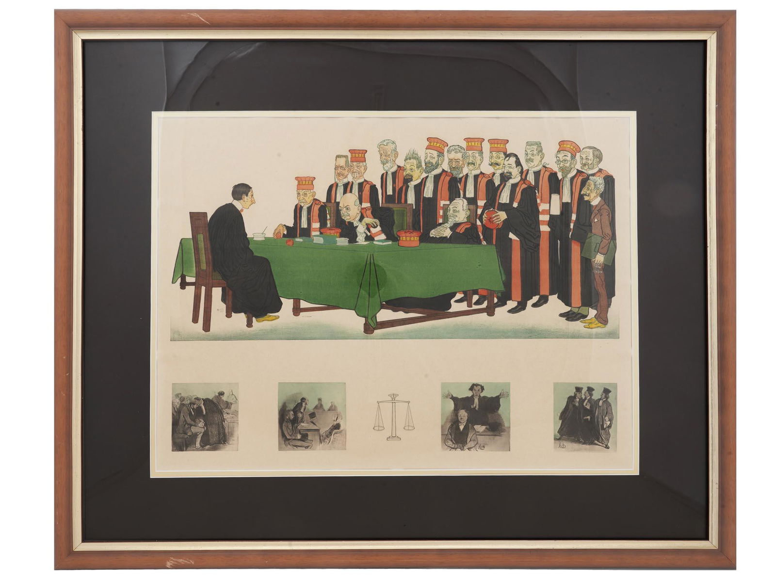 ADRIEN BARRERE FRENCH LITHOGRAPH PASSING THE BAR (1 of 6)