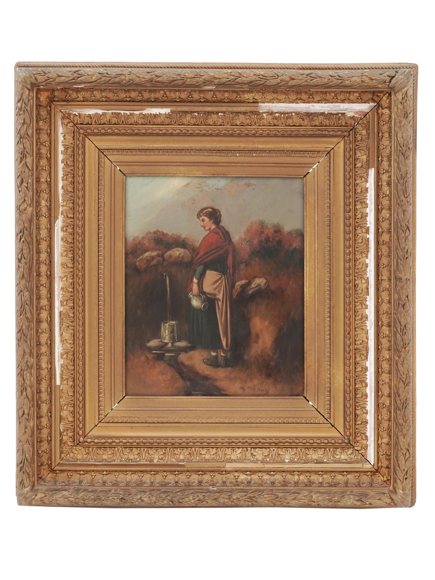 ANTIQUE PORTRAIT OIL PAINTING BY WILLIAM F. HARDY (1 of 7)