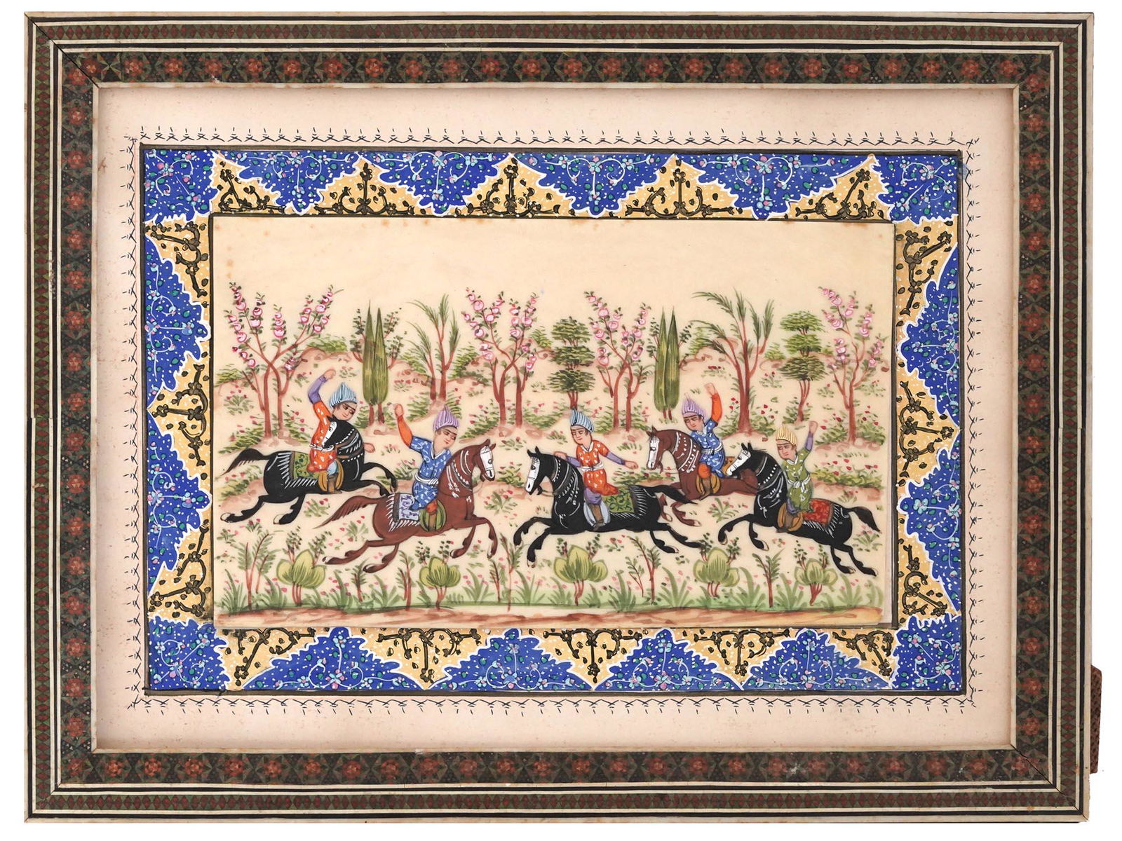 MUGHAL PERSIAN MINIATURE PAINTING NATURAL PANEL (1 of 5)
