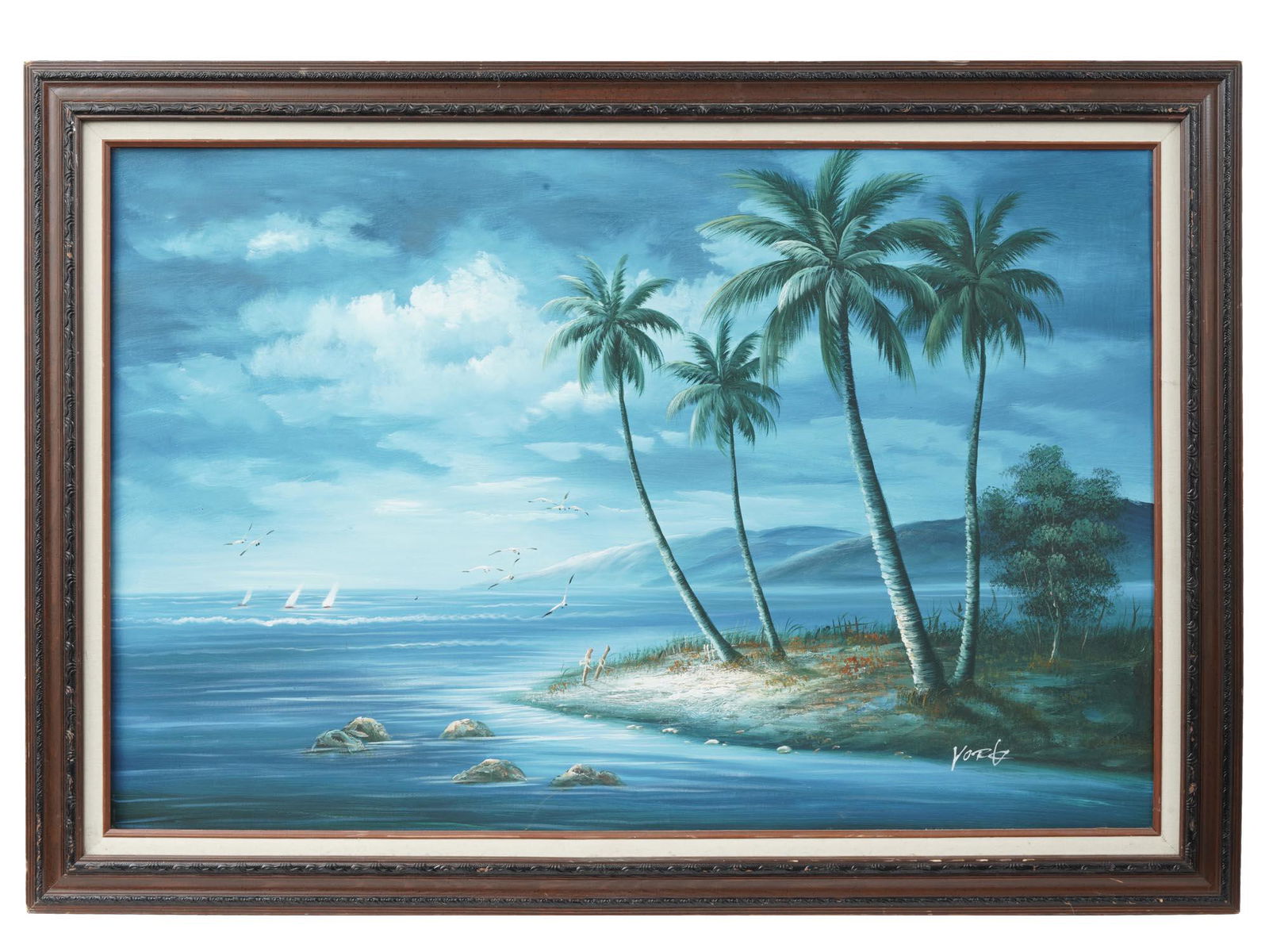 BEACH SEASHORE OIL PAINTING SIGNED BY THE ARTIST (1 of 6)
