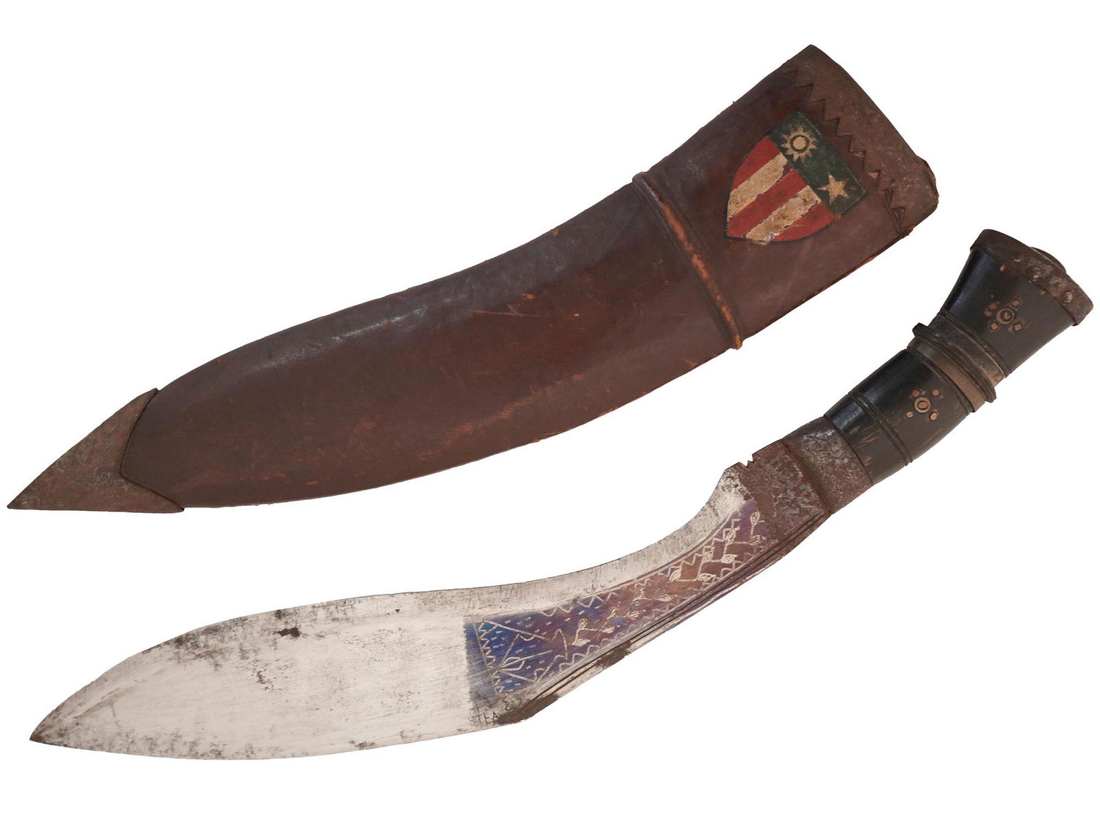 WWII US ARMY AIR FORCES INDIAN KUKRI SHORT SWORD (1 of 12)