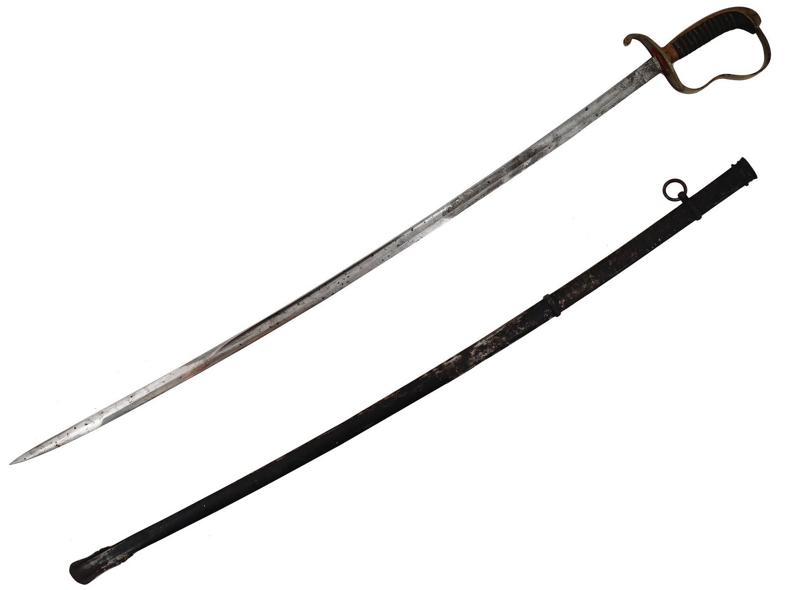 WWI GERMAN ARTILLERY OFFICER SWORD WITH SCABBARD (1 of 6)