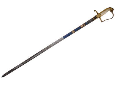 ANTIQUE 19TH C SWEDISH NAVY OFFICERS SWORD (1 of 4)