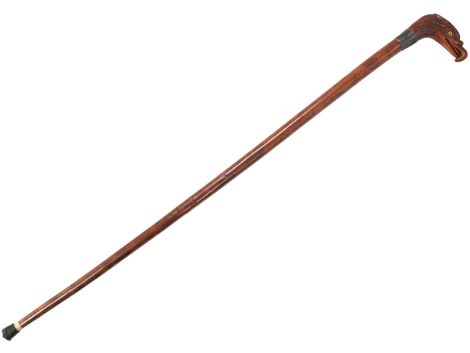 VINTAGE ART DECO EAGLE HEAD WOODEN WALKING CANE (1 of 9)